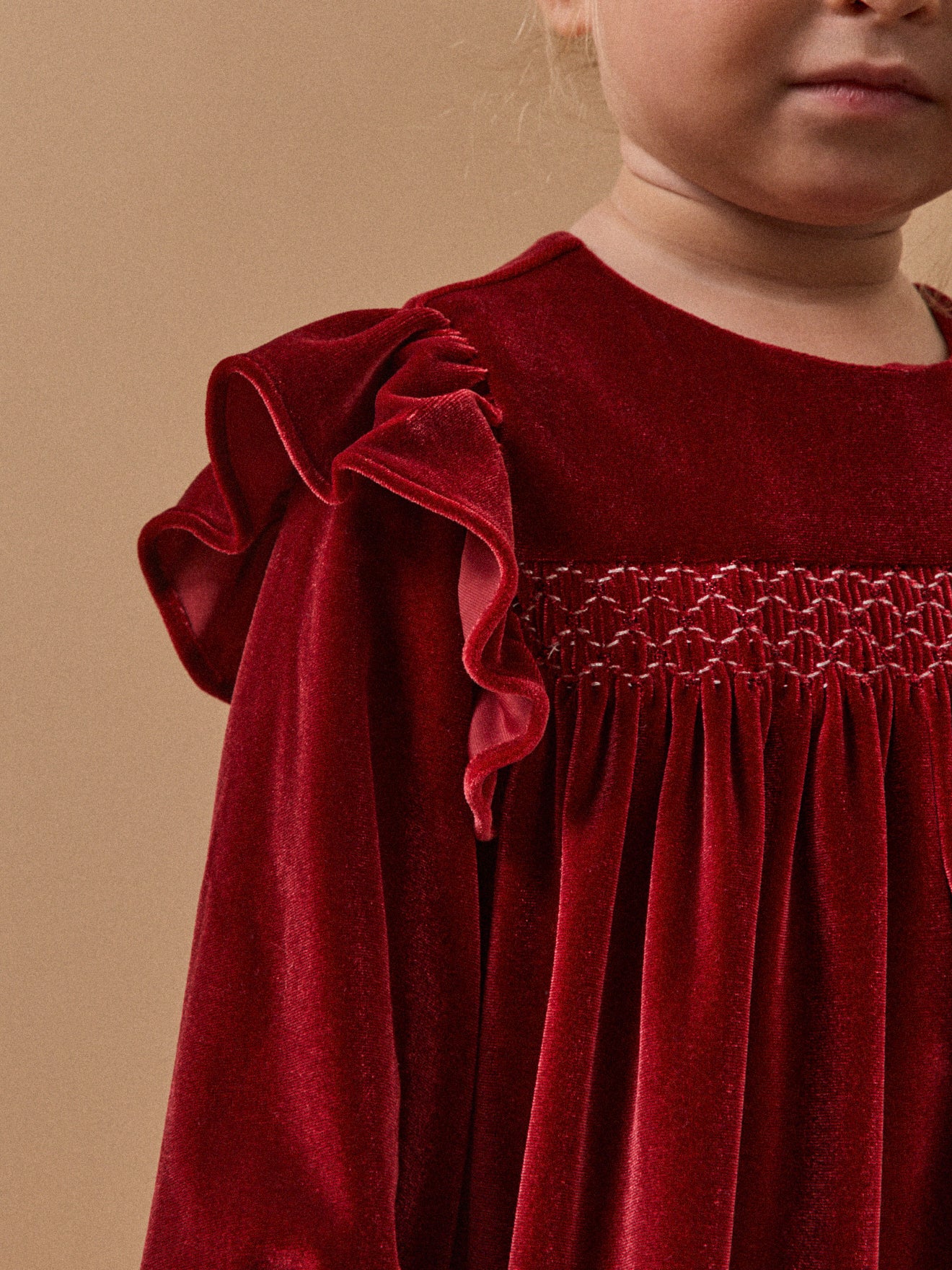 Robe en panne de velours bébé