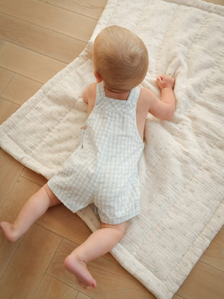 Korte babysalopette in vichy
