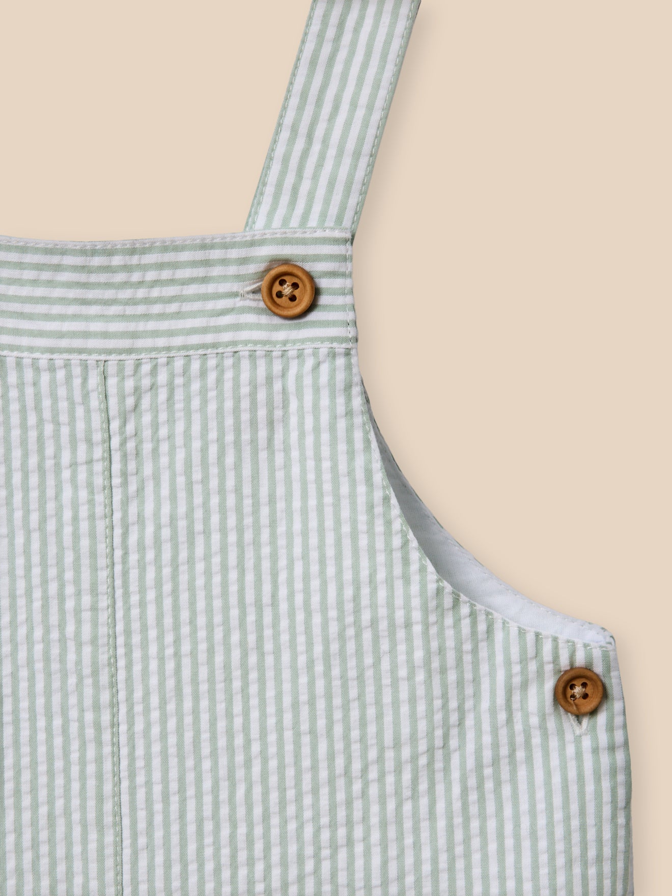 Korte babysalopette in vichy