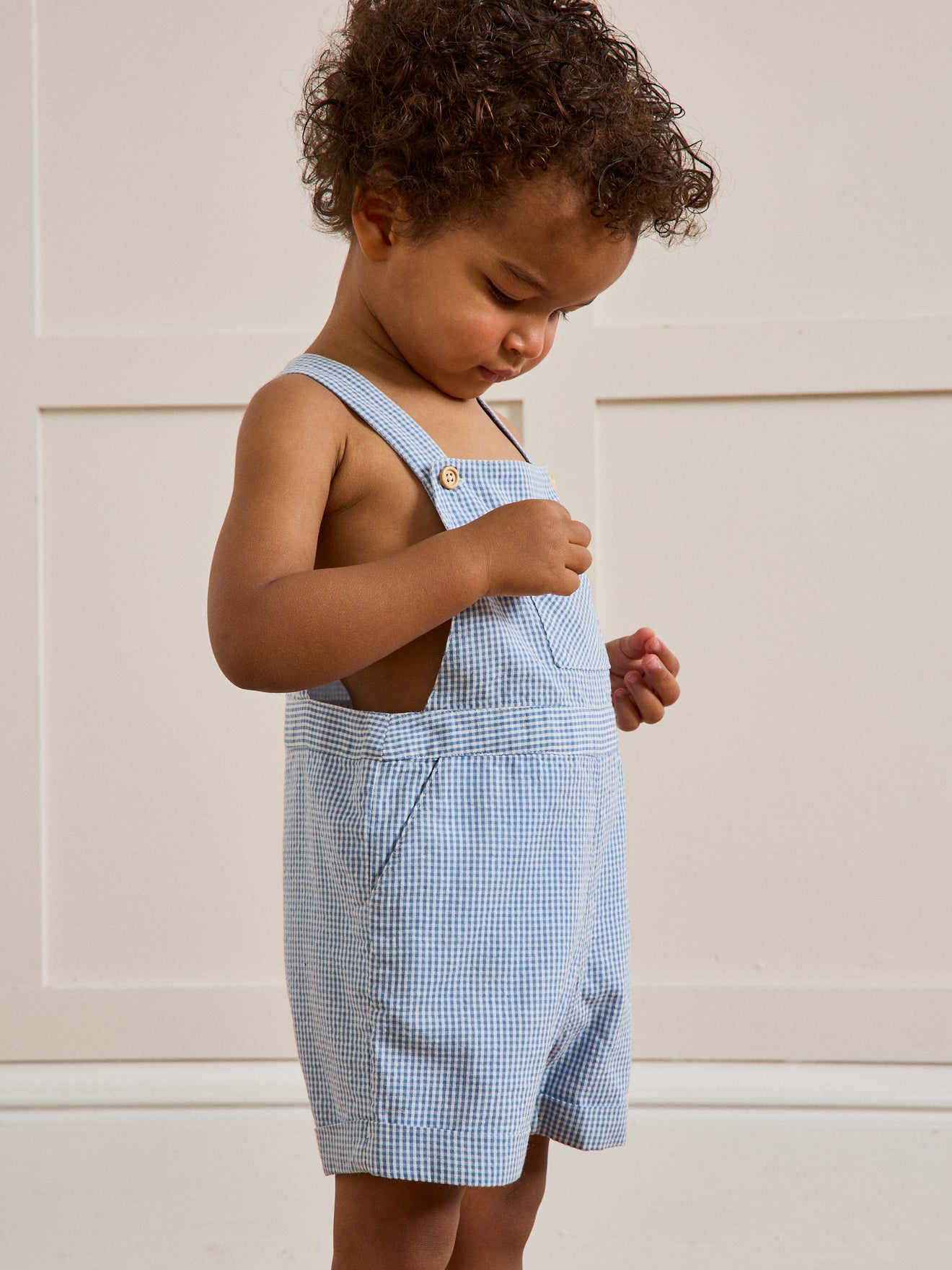 Salopette courte vichy Bébé