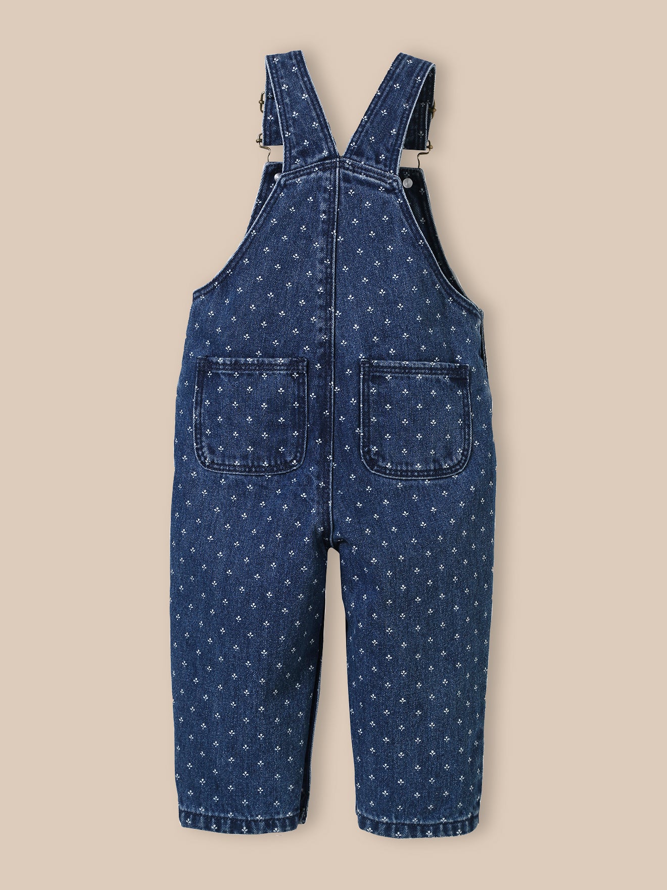 Bedrukte babysalopette in jeans