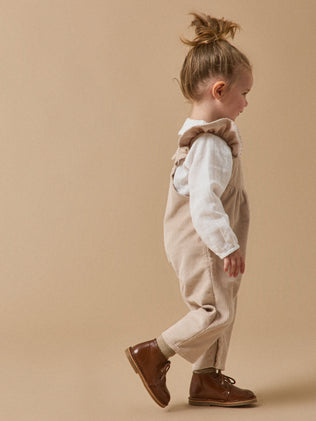 Baby geribbelde fluwelen overall