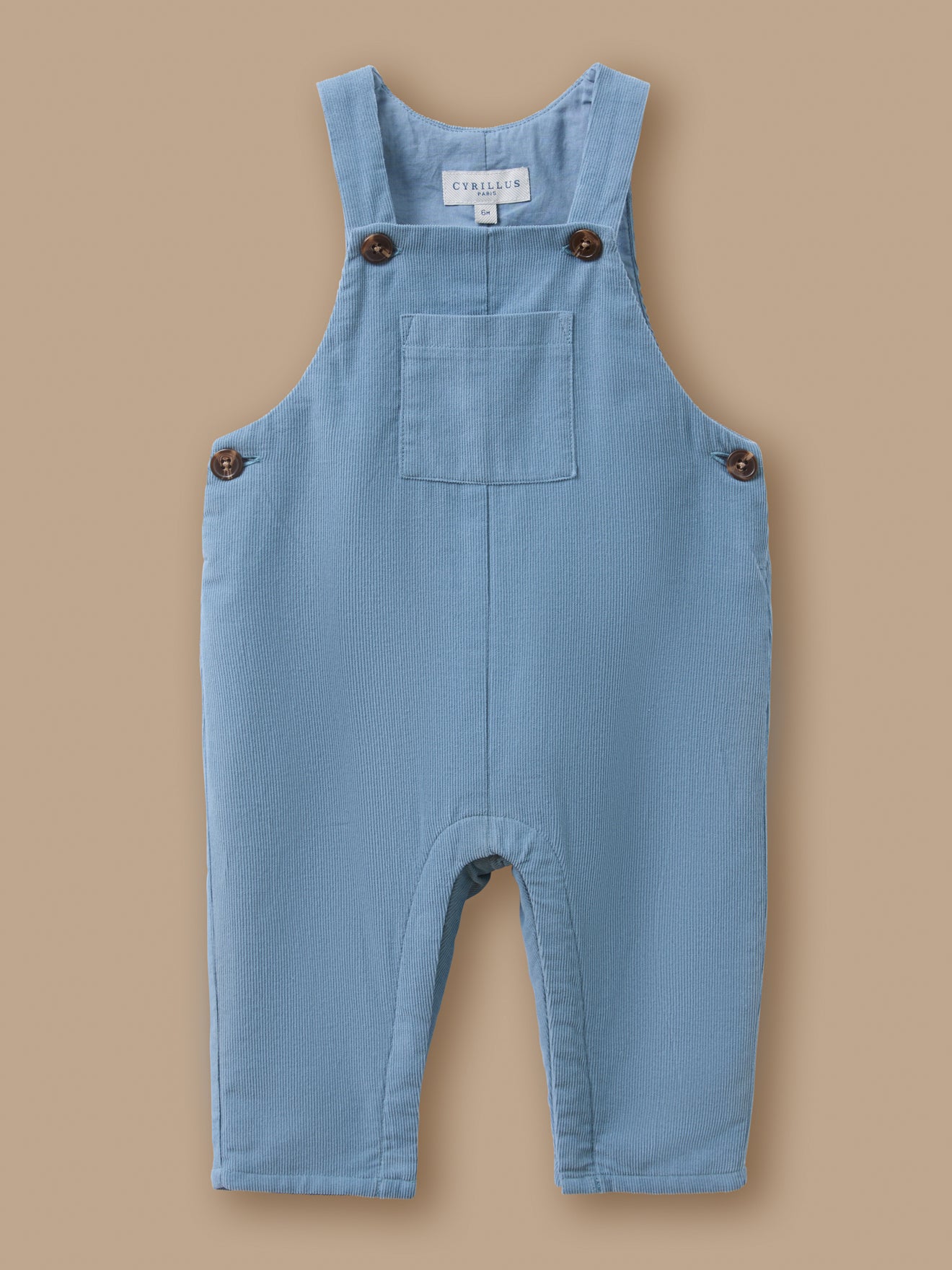 Salopette in velours ras bébé