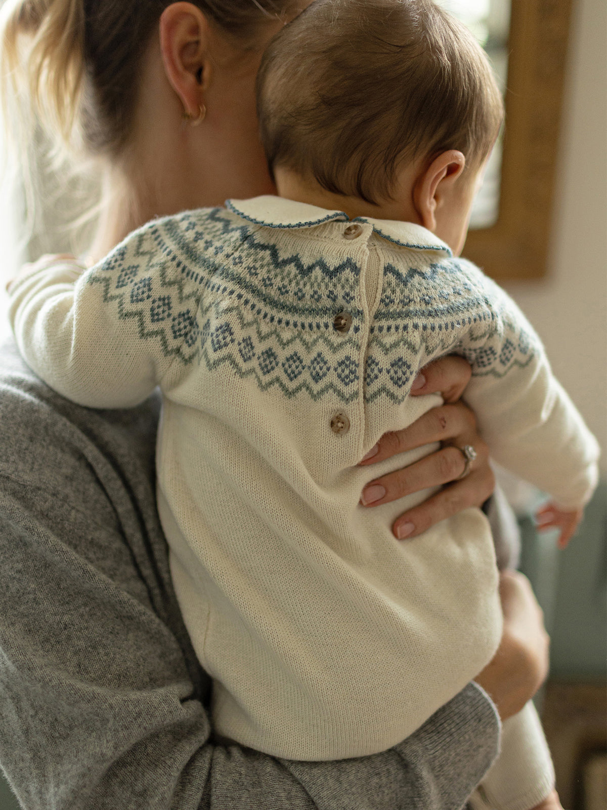 Jacquard tricot combinaison voor baby's