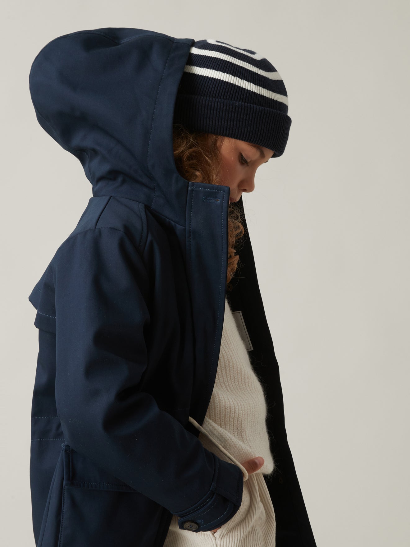 Parka nautique Fille doublée sherpa
