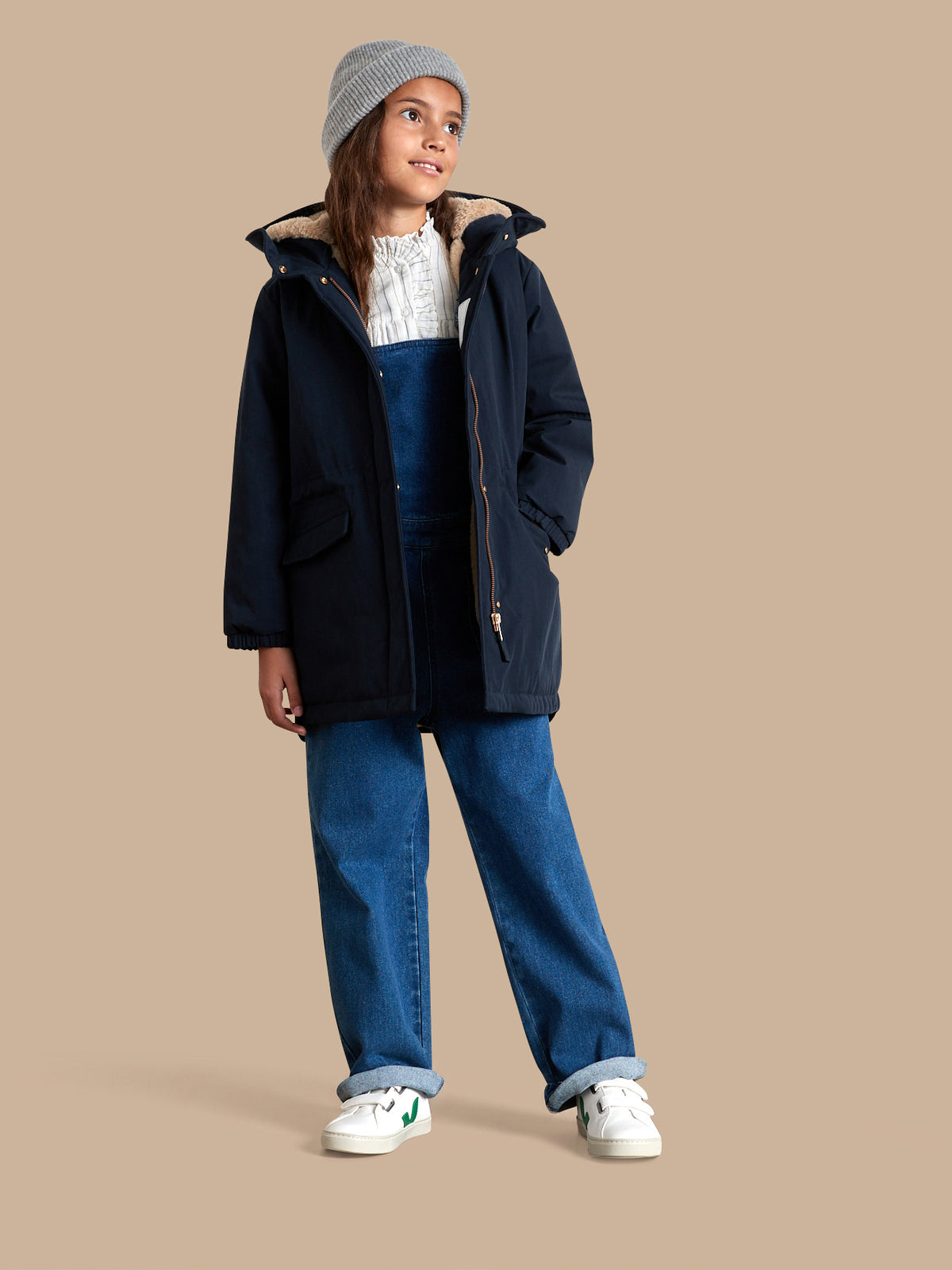 Parka gevoerd met nepbont - Junior collectie