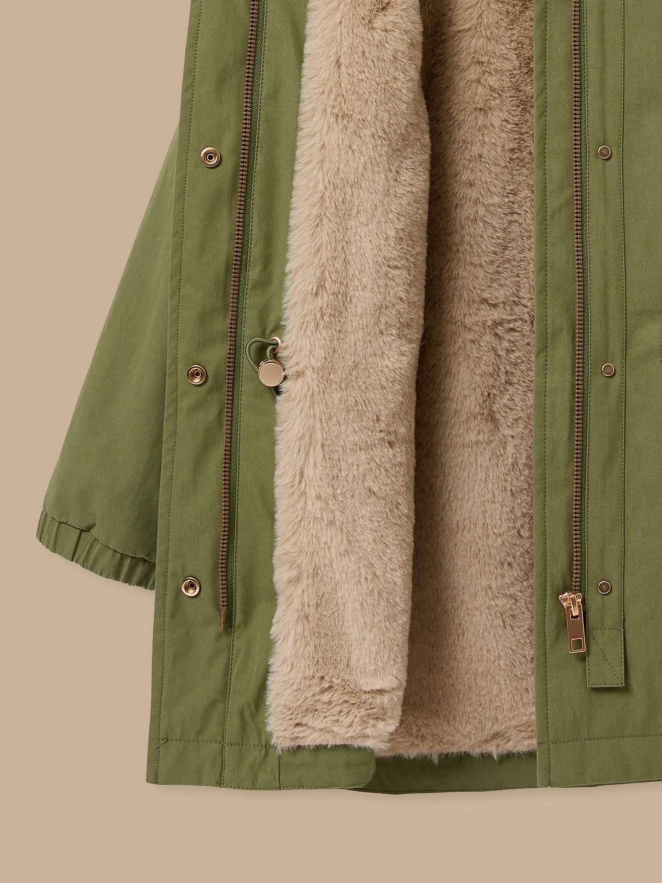 Parka gevoerd met nepbont - Junior collectie