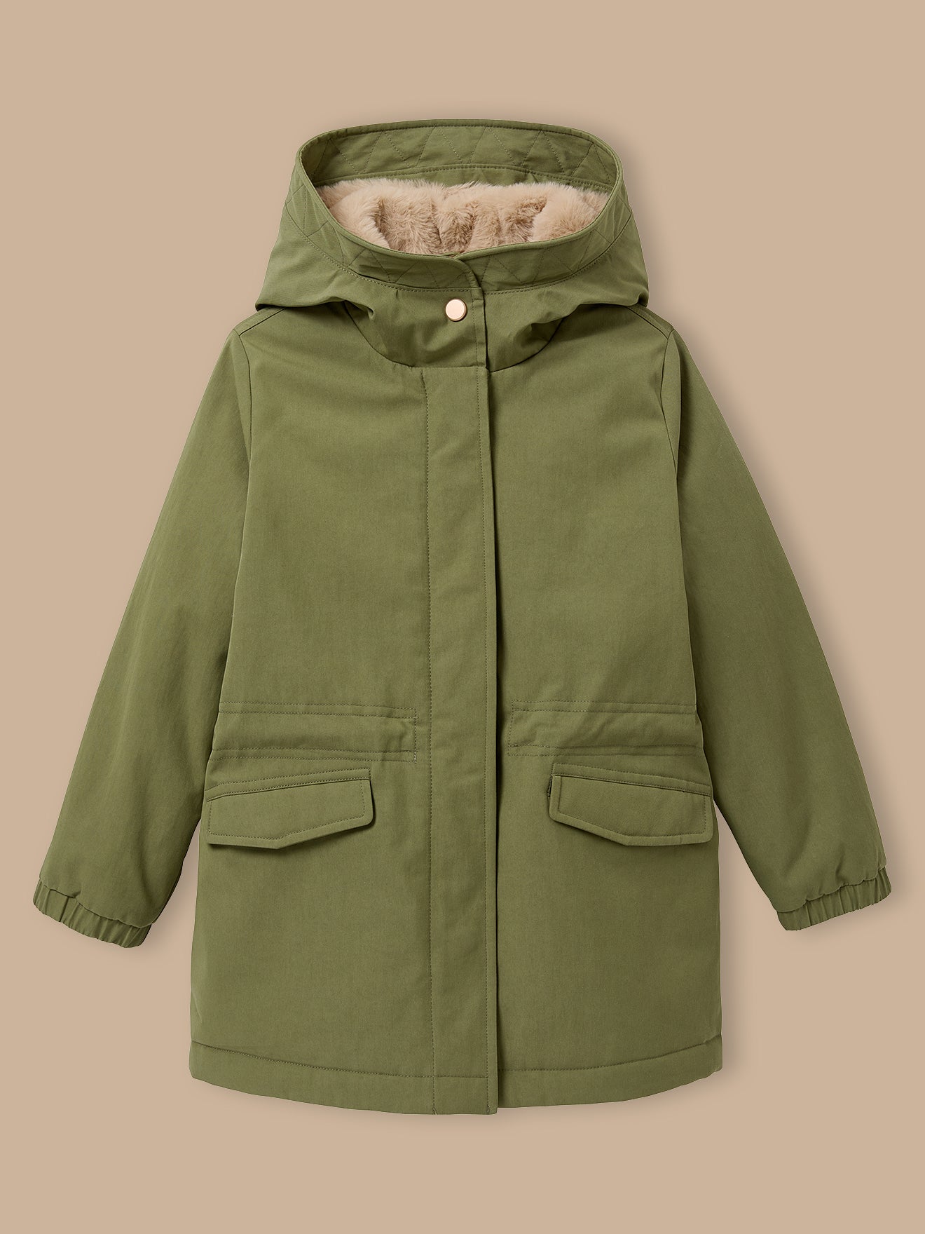 Parka gevoerd met nepbont - Junior collectie