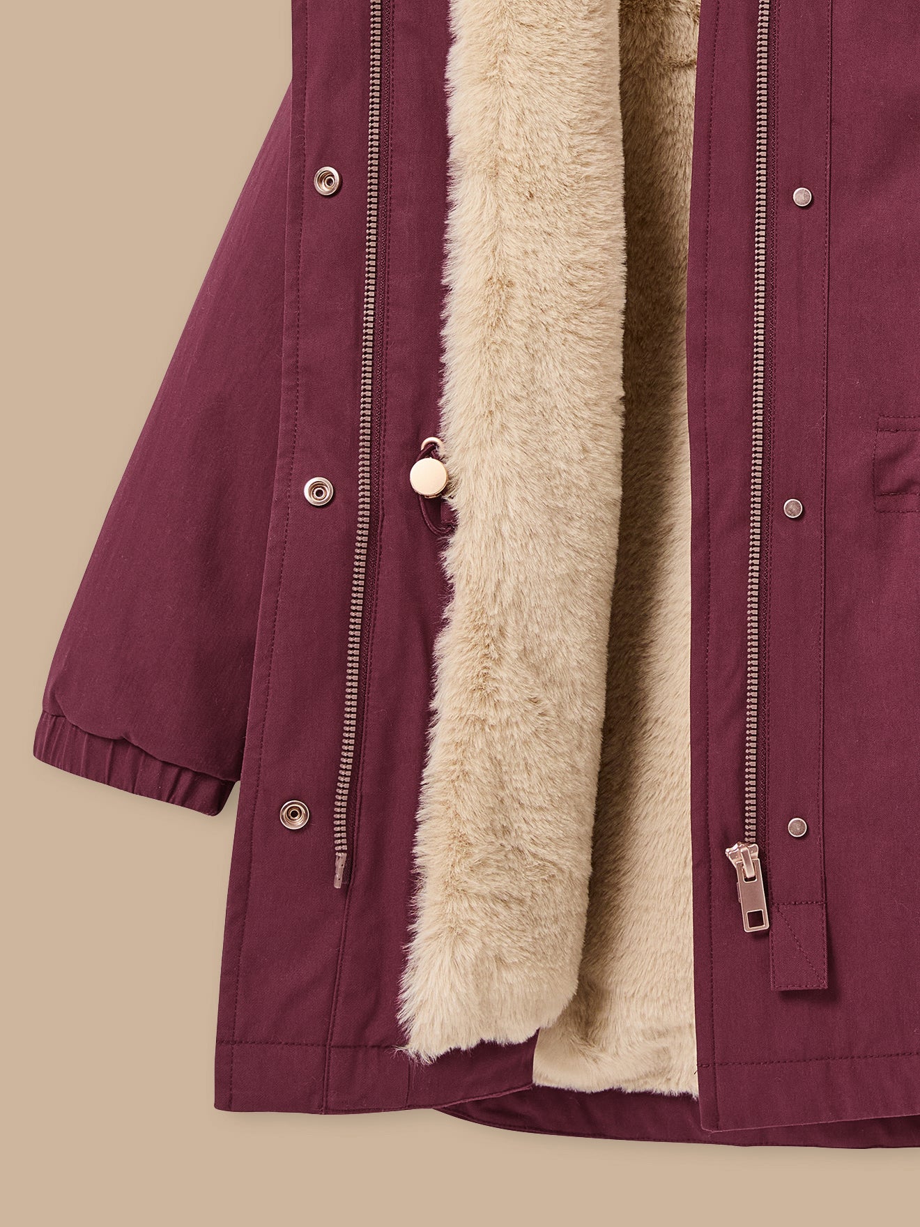 Parka gevoerd met nepbont - Junior collectie