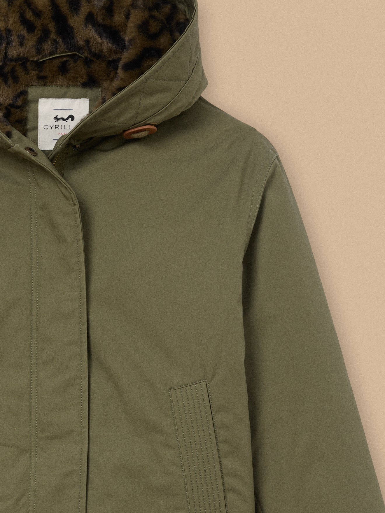 Parka courte doublée léopard - Collection Junior