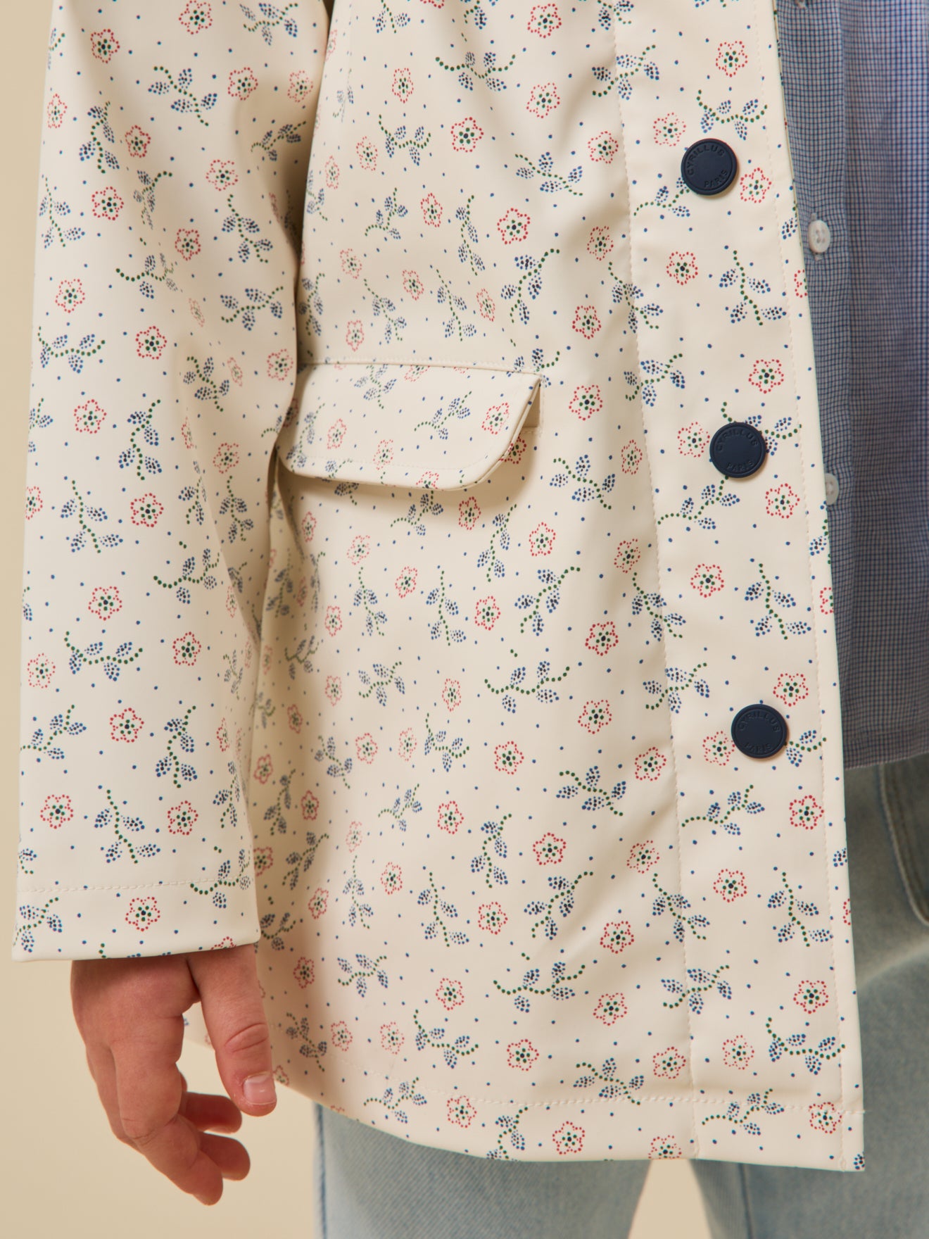 Meisjesregenjas met kap - Lily print