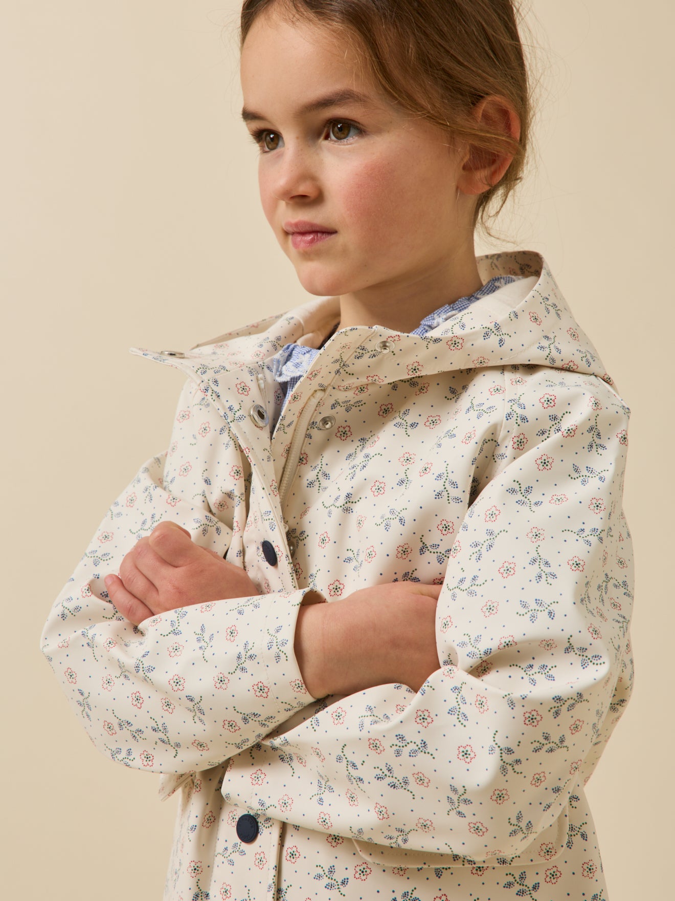 Meisjesregenjas met kap - Lily print