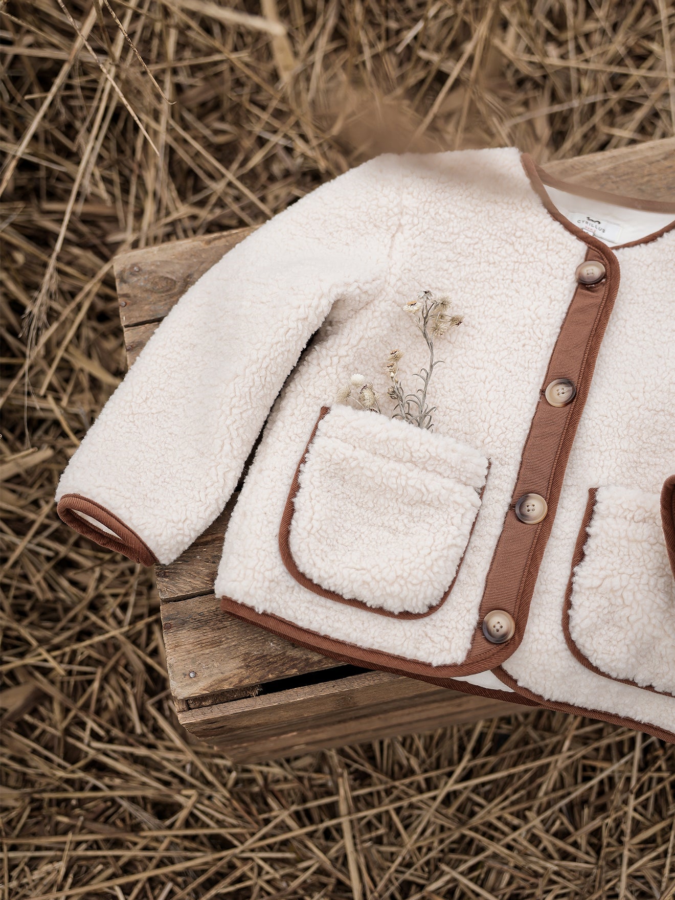 Veste en sherpa Fille