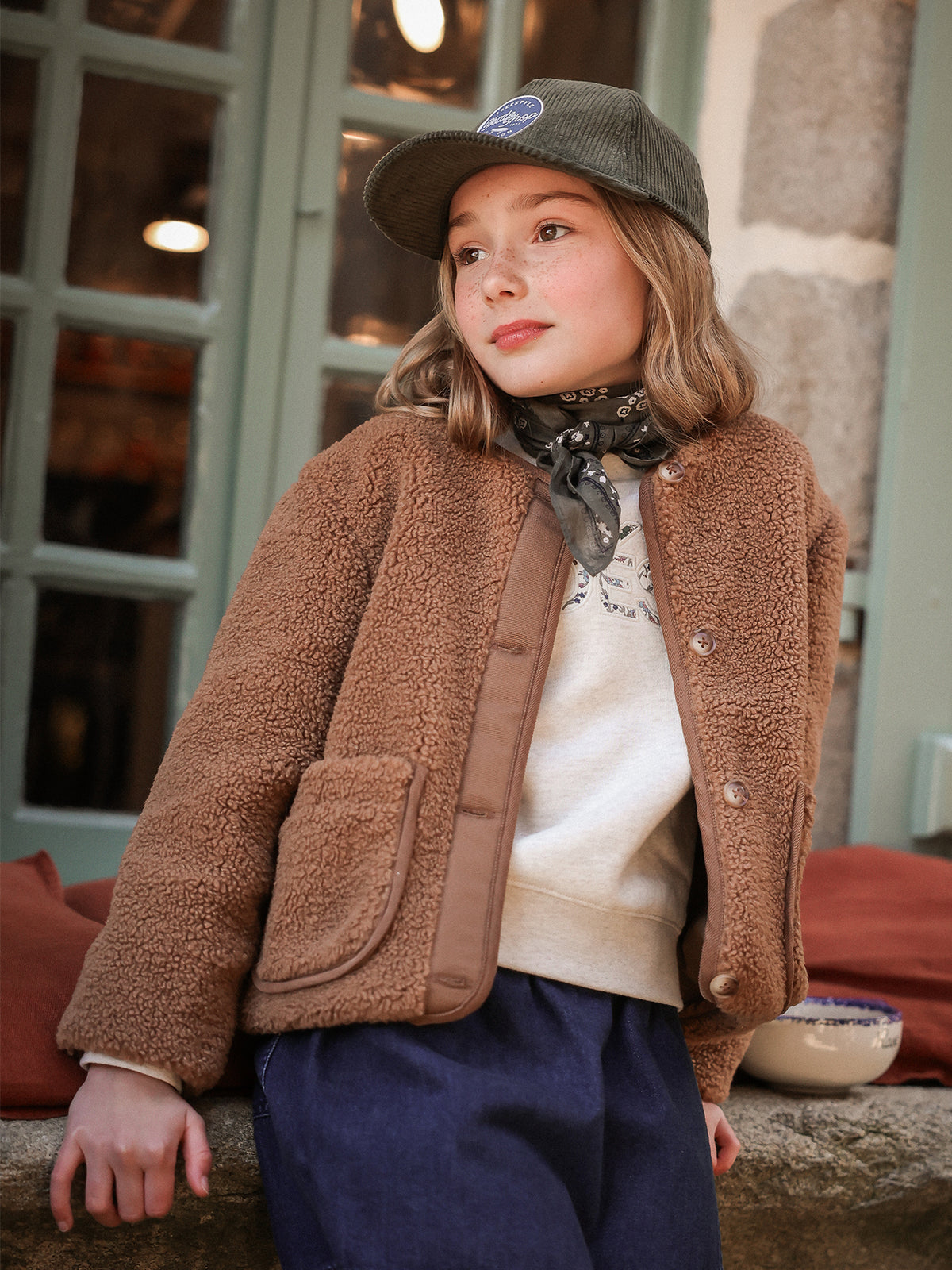 Meisjesjasje in sherpa