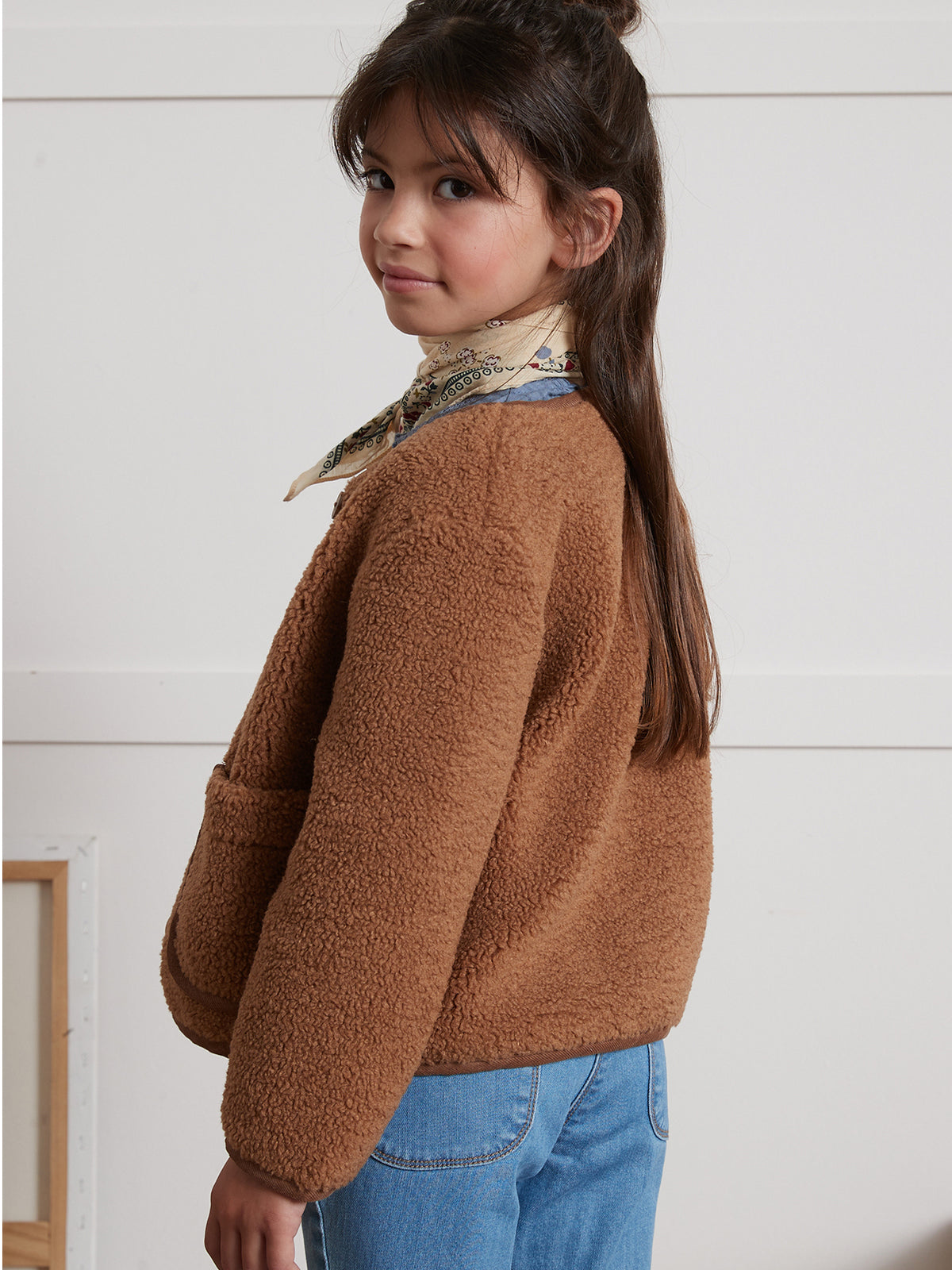 Meisjesjasje in sherpa