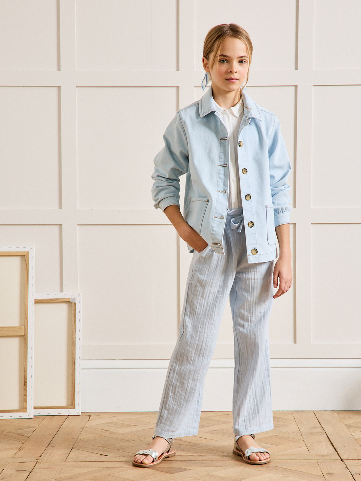 Veste worker Fille en denim