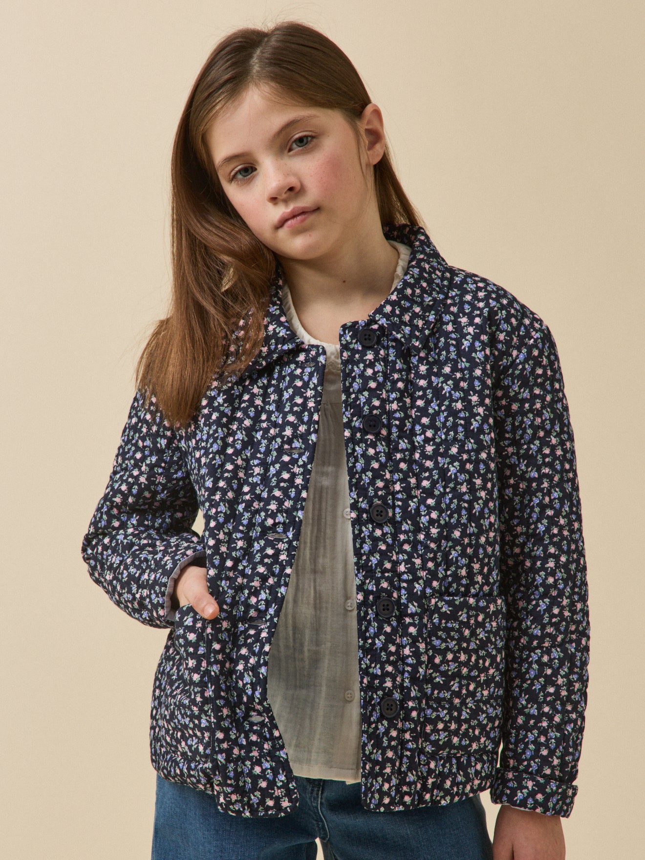 Gewatteerd meisjesjasje