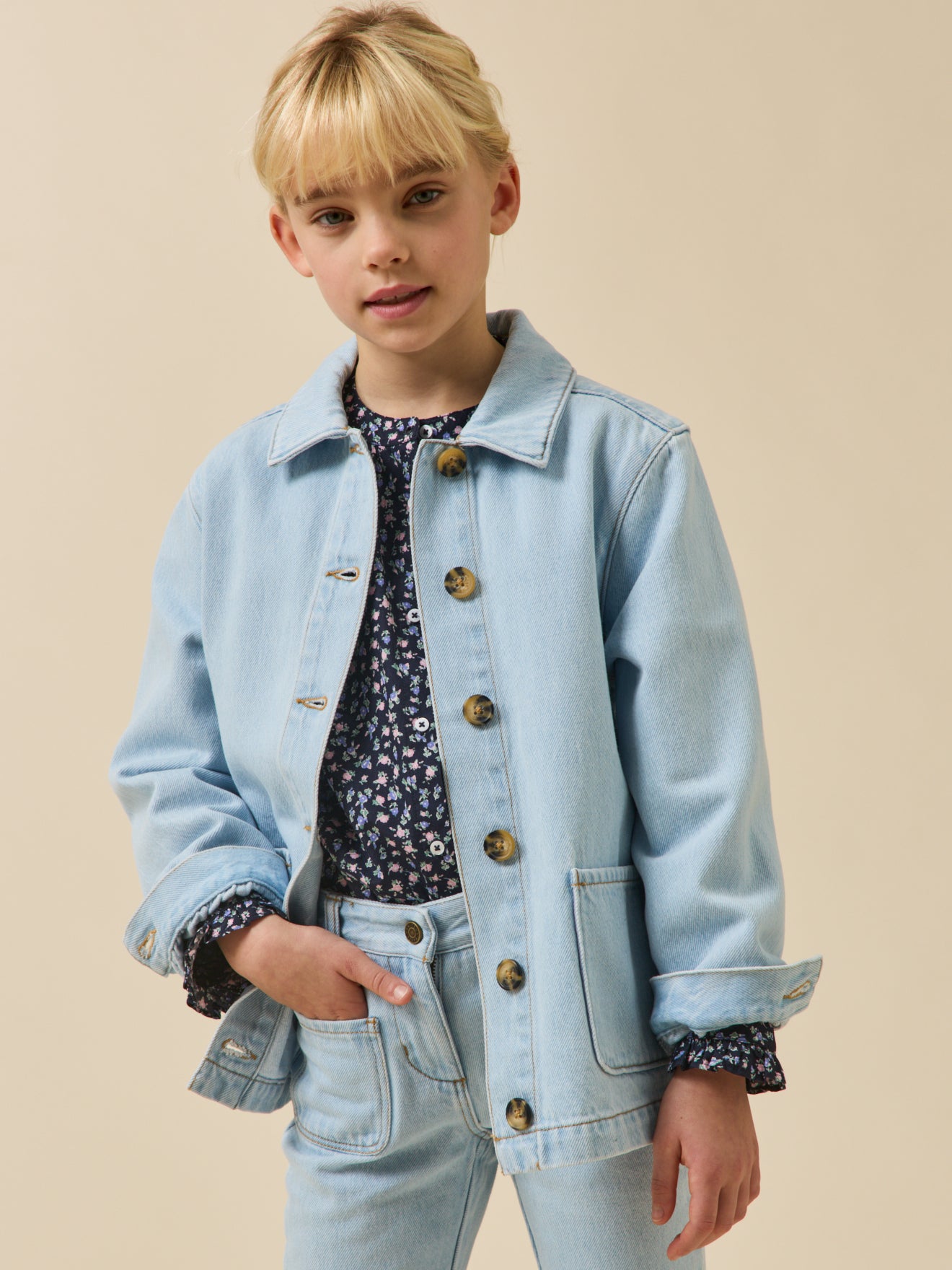Veste worker Fille en denim