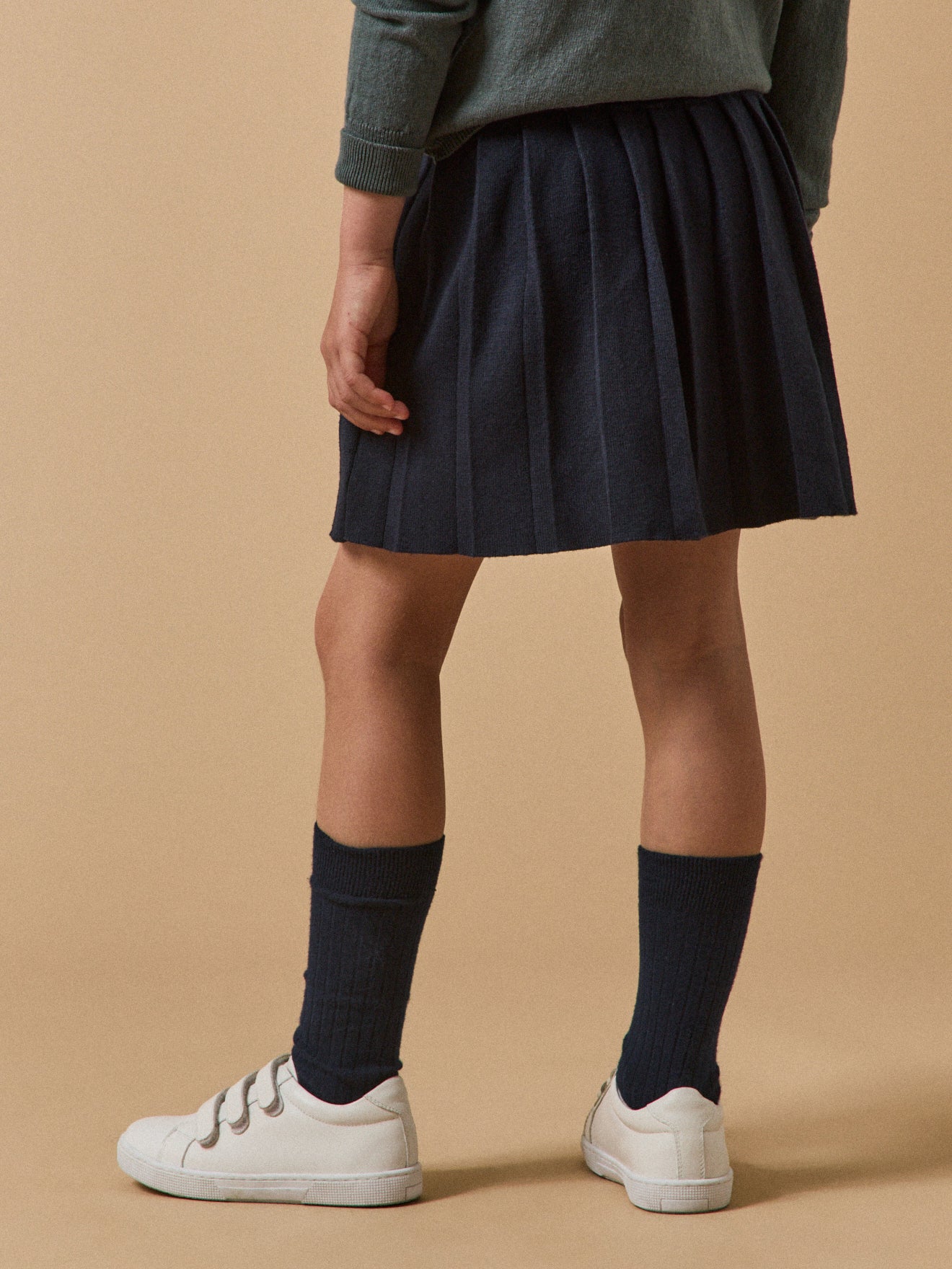 Meisjesrok in tricot met plissé