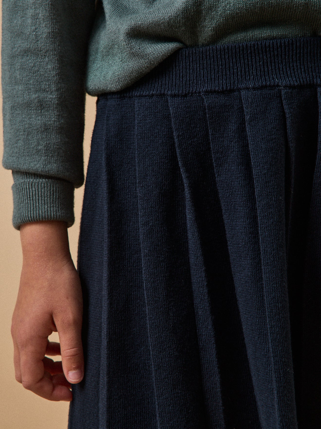 Meisjesrok in tricot met plissé