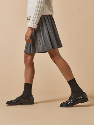 Meisjesrok in tricot met plissé