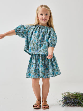 Meisjesrok met Flore print