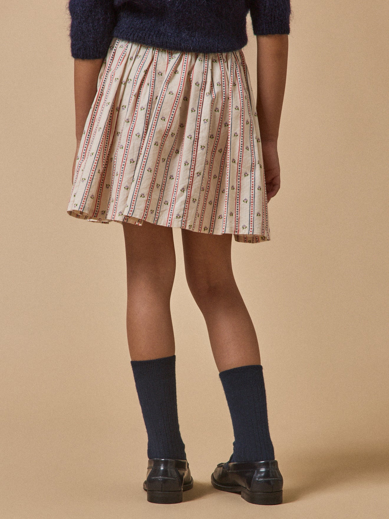 Meisjesrok met Marine print