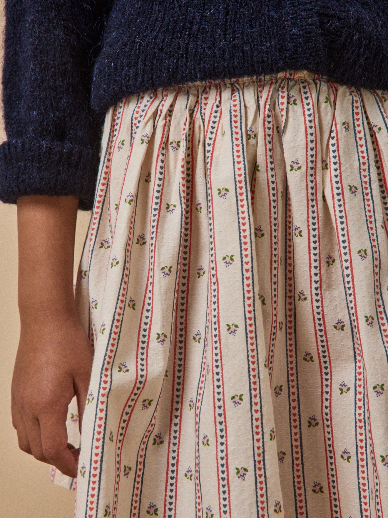 Meisjesrok met Marine print