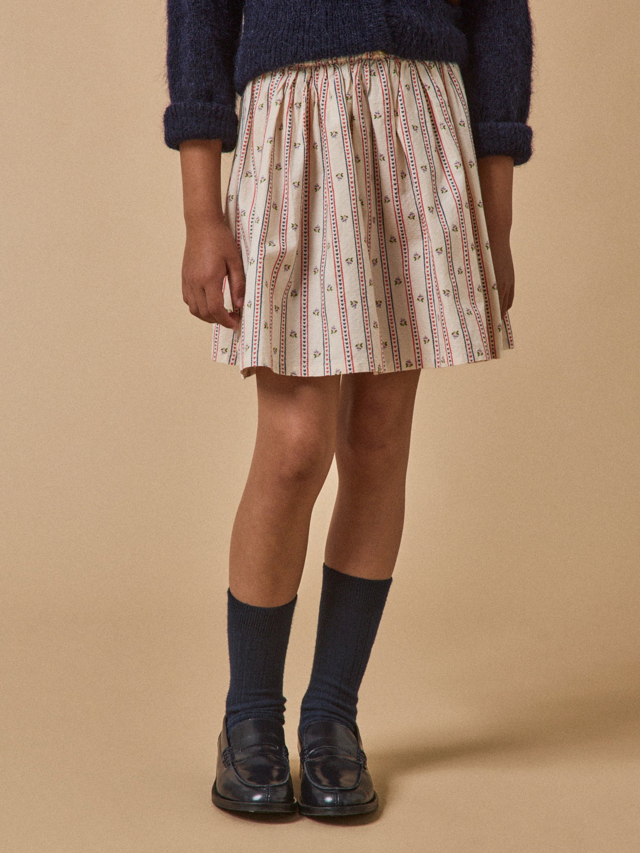 Meisjesrok met Marine print