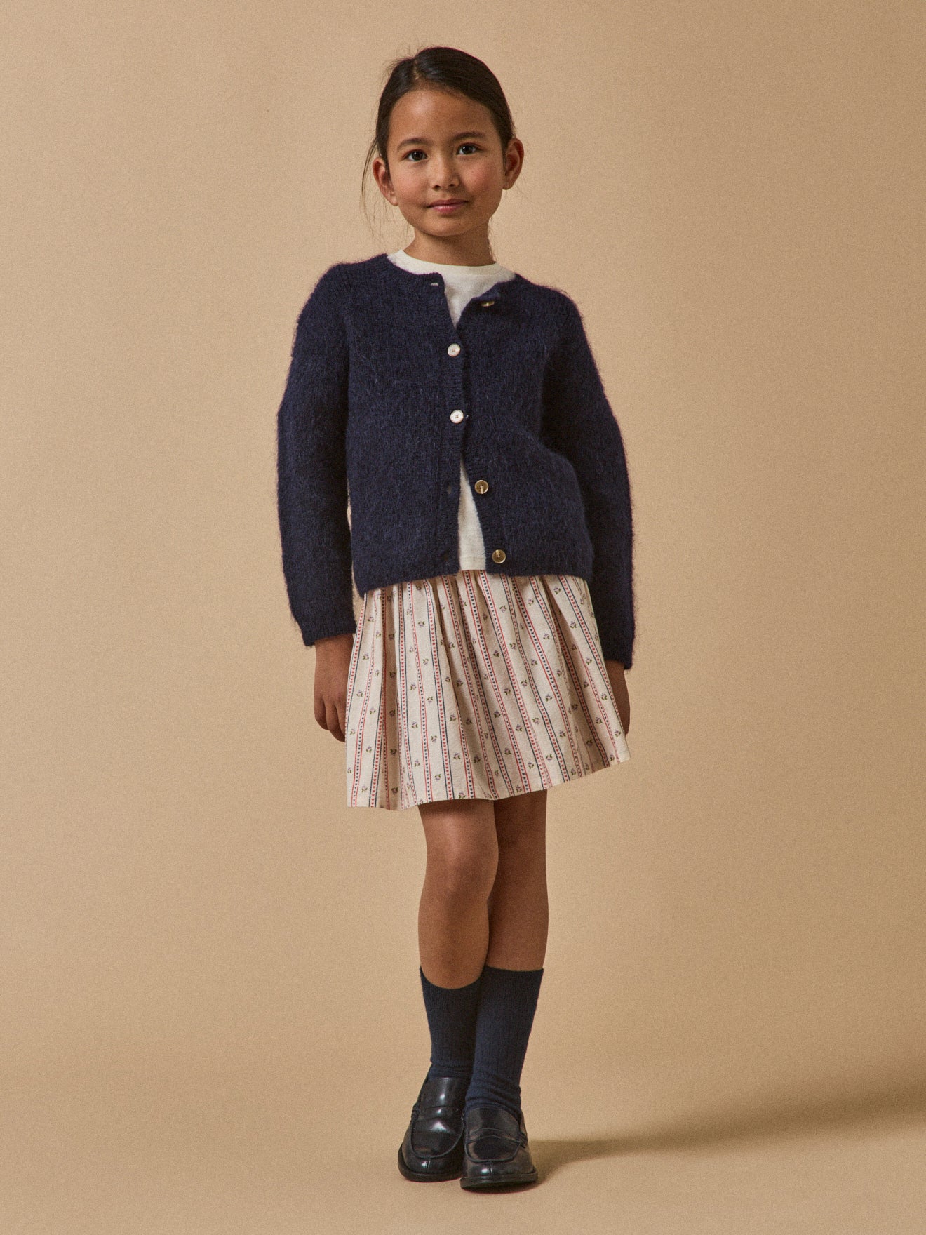 Meisjesrok met Marine print