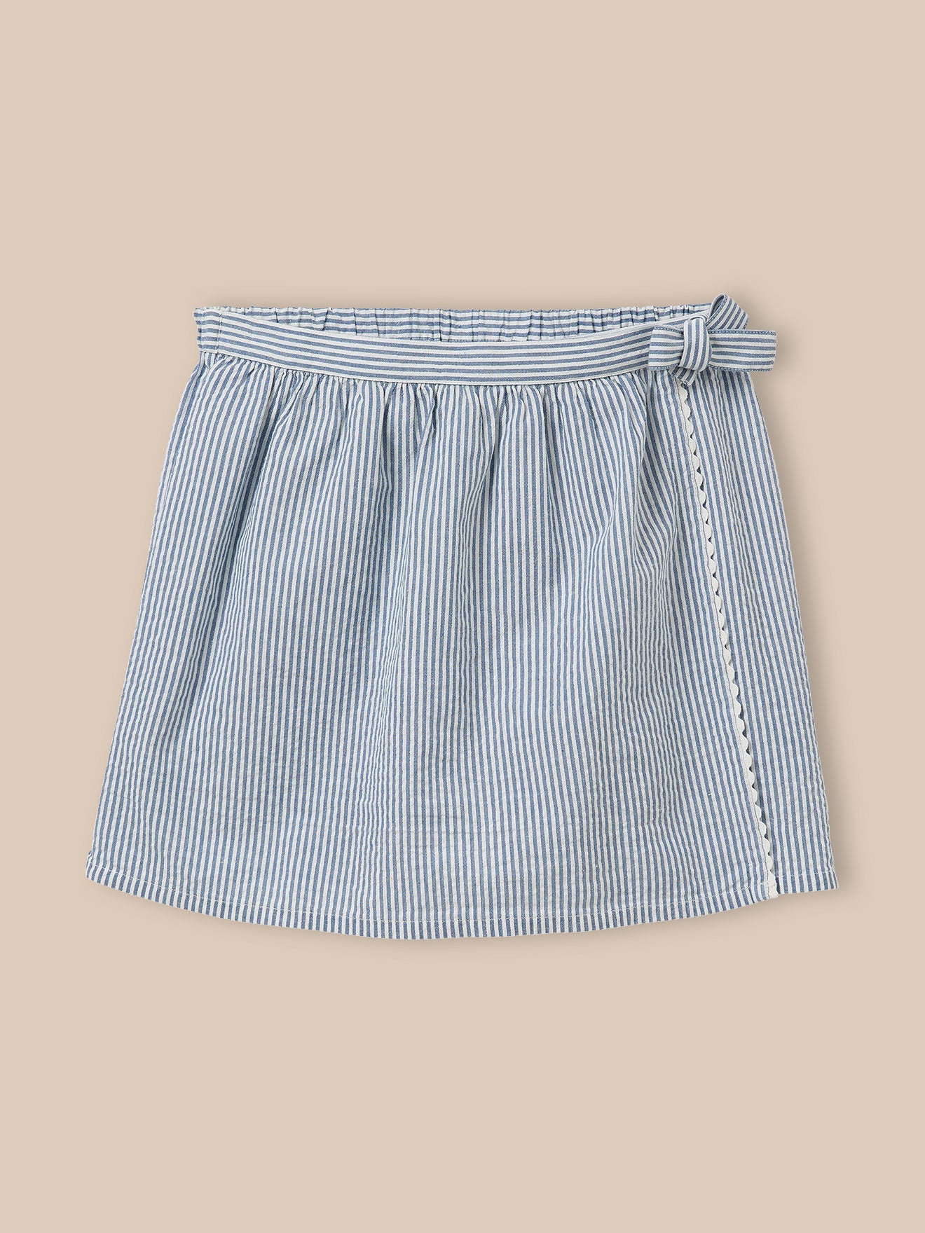 Meisjesshort-rok in seersucker