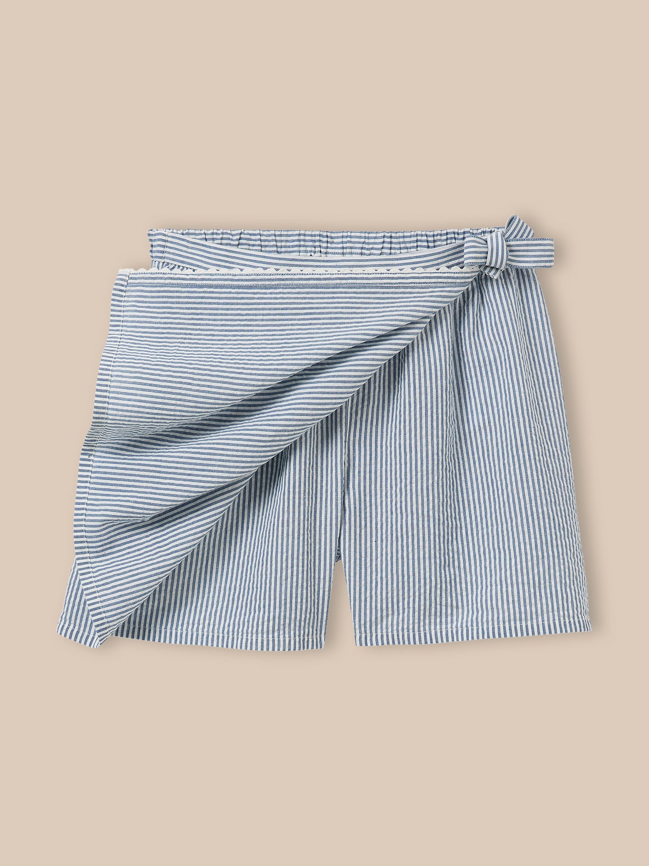 Meisjesshort-rok in seersucker