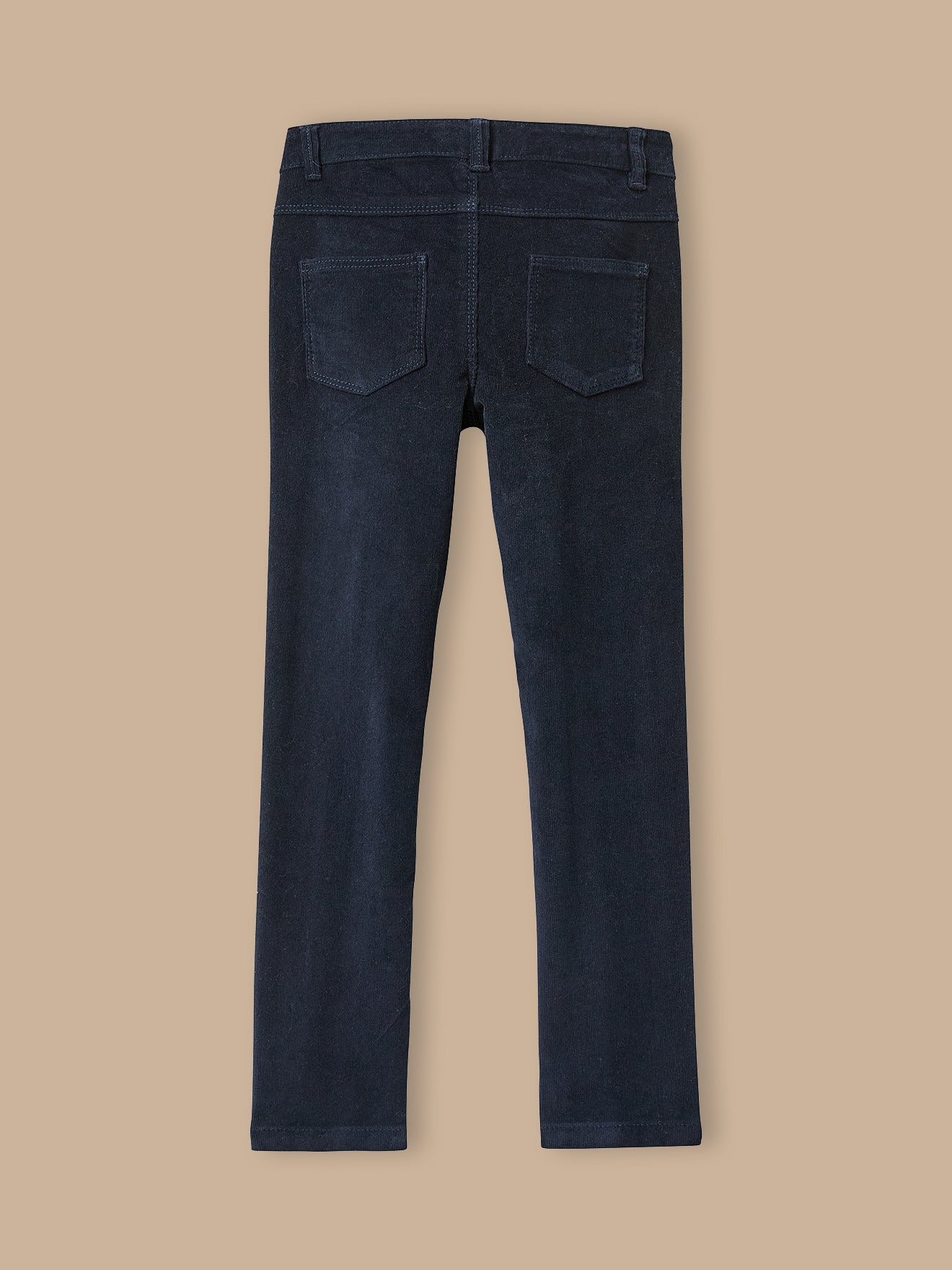 Slim fit meisjesbroek in velours