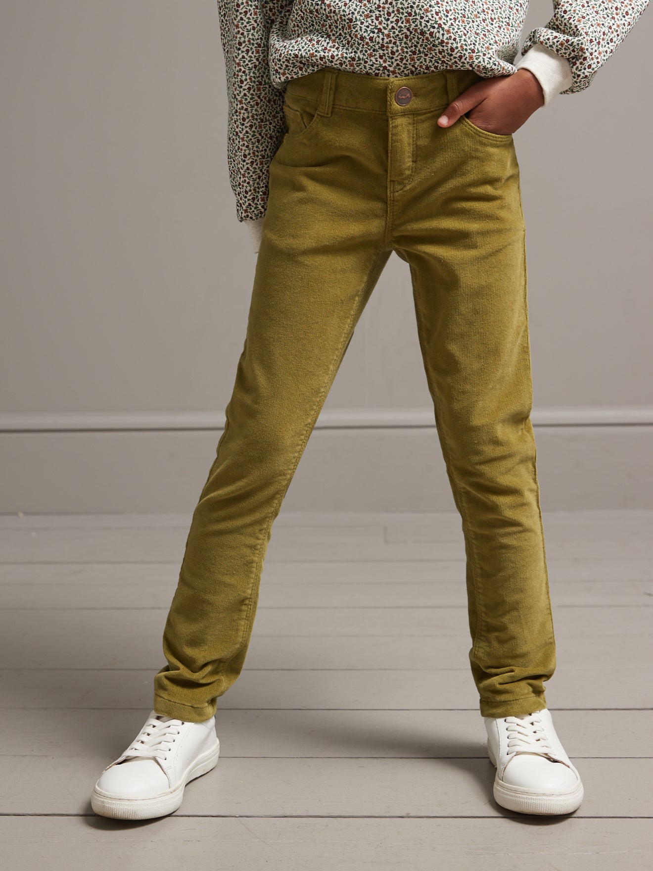 Slim en velours Fille