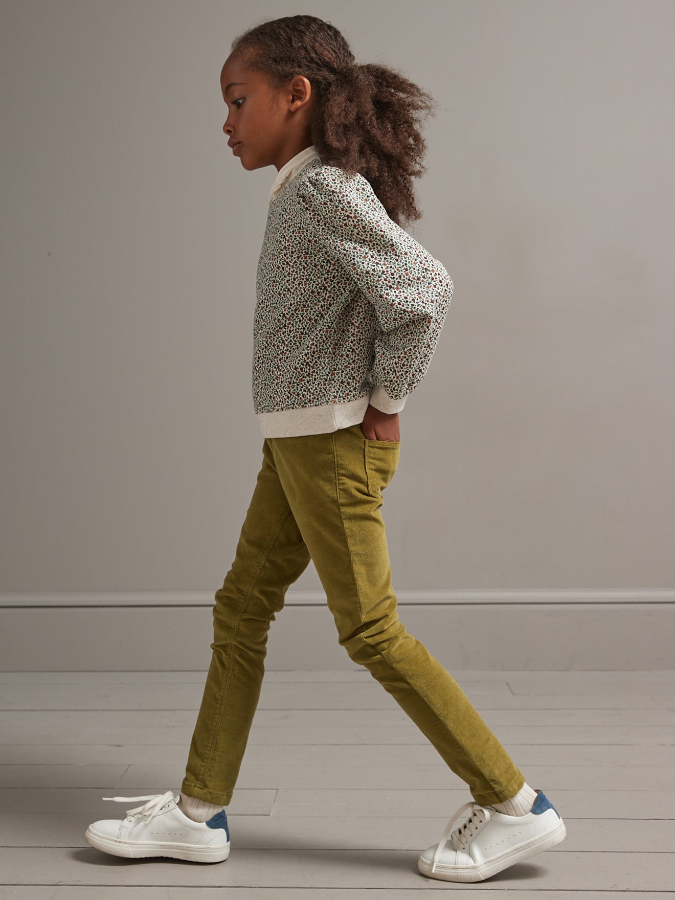 Slim en velours Fille
