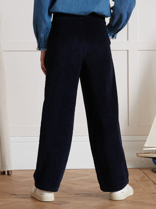 Flared meisjesbroek in velours