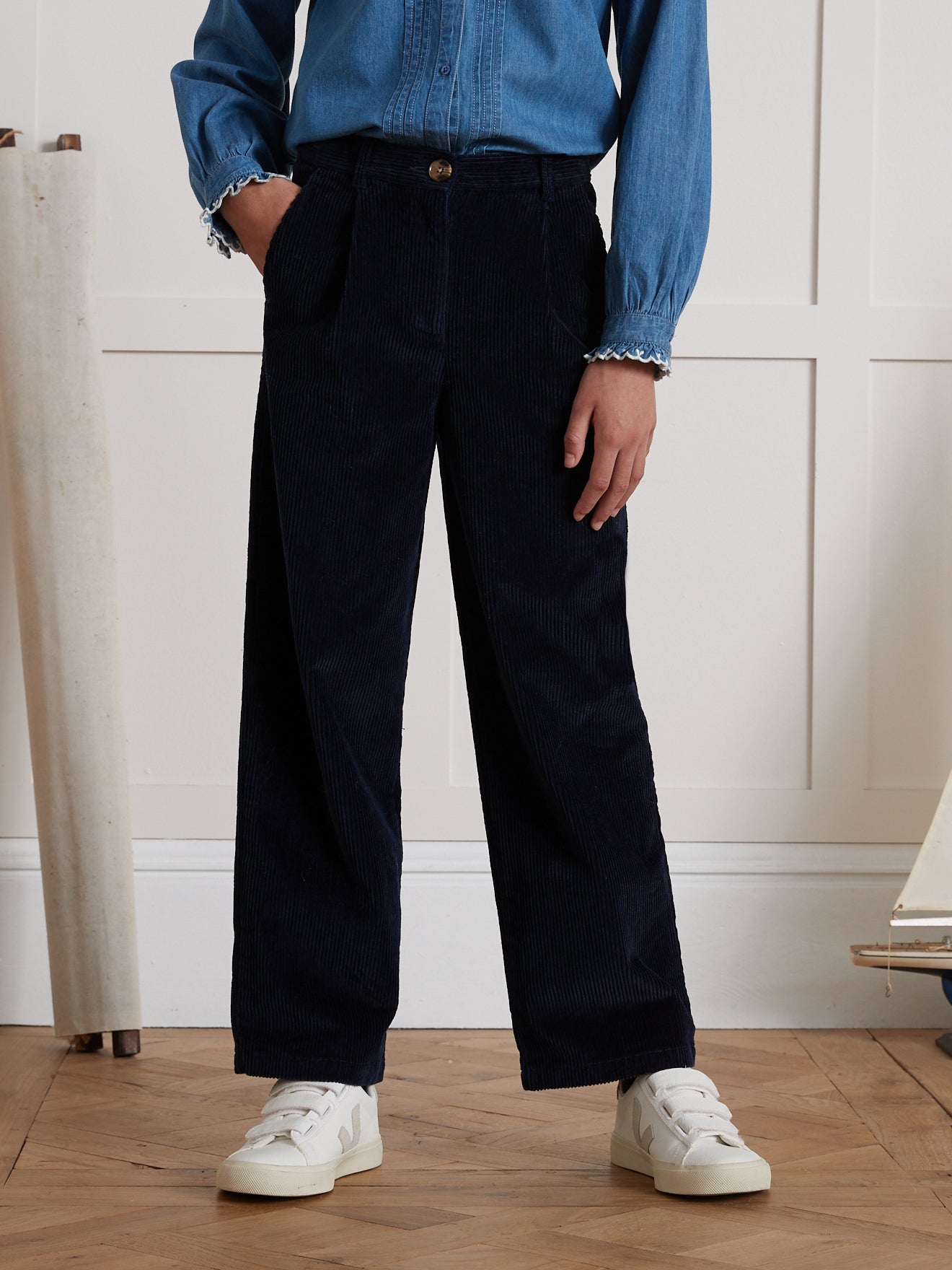 Pantalon flare en velours Fille