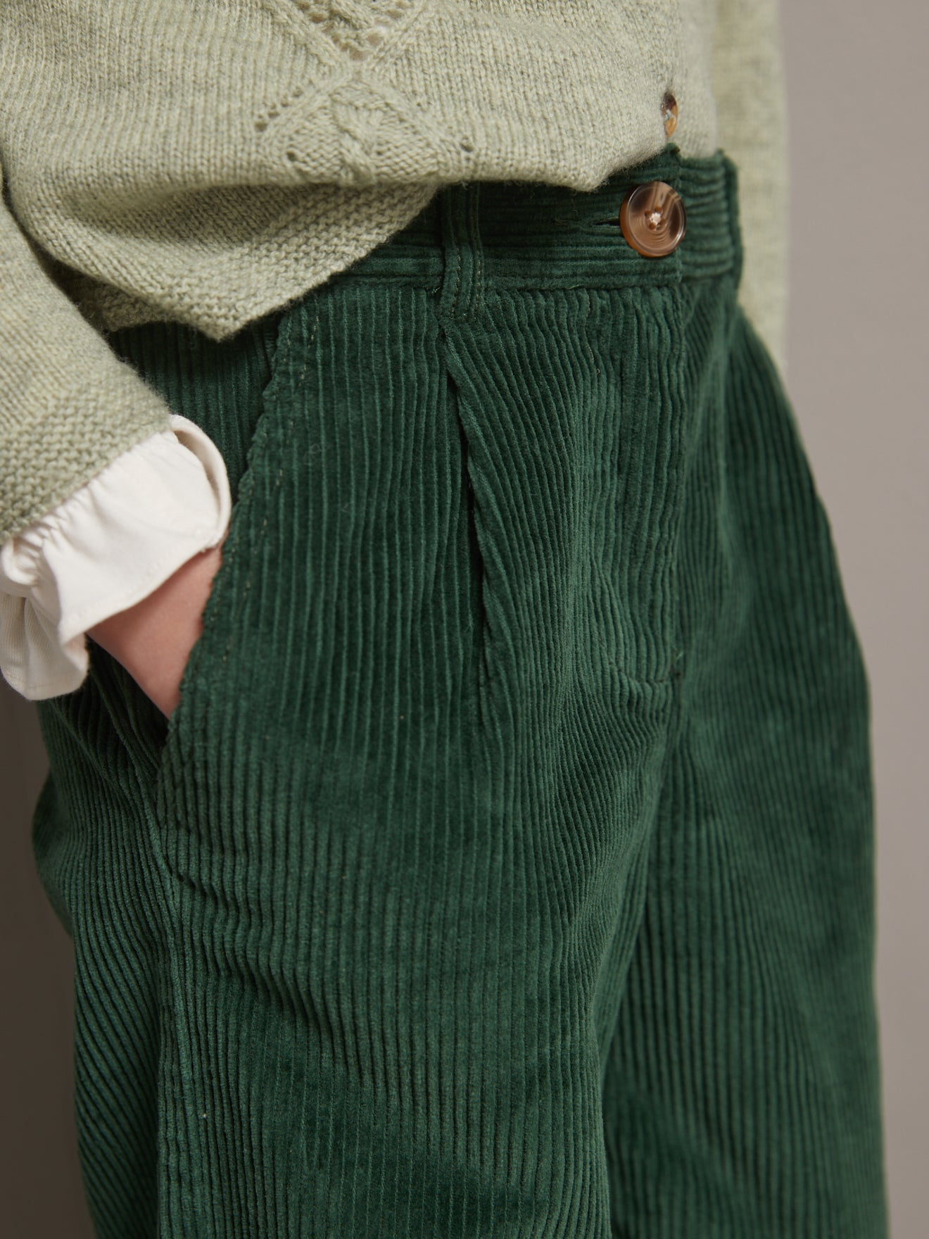 Pantalon flare en velours Fille
