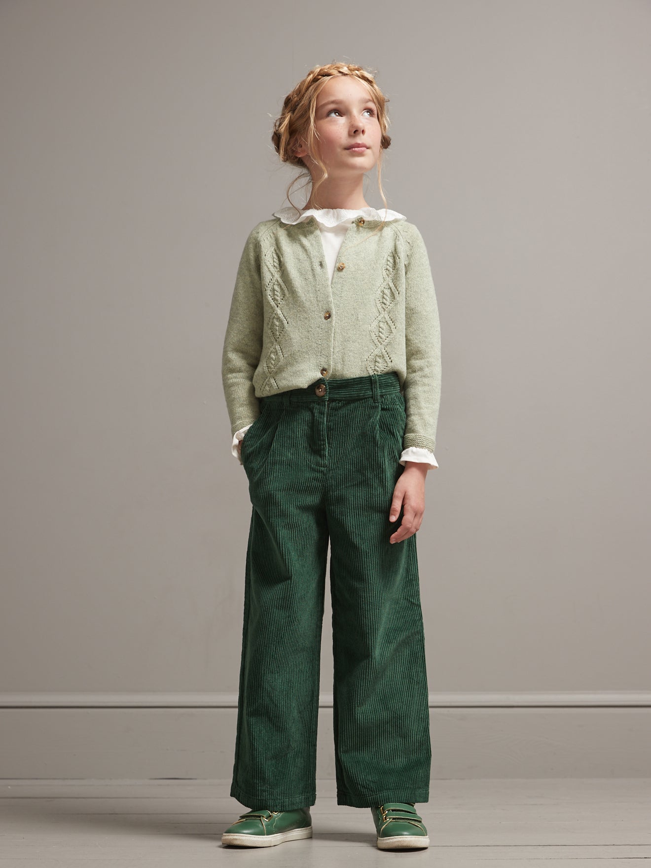 Pantalon flare en velours Fille