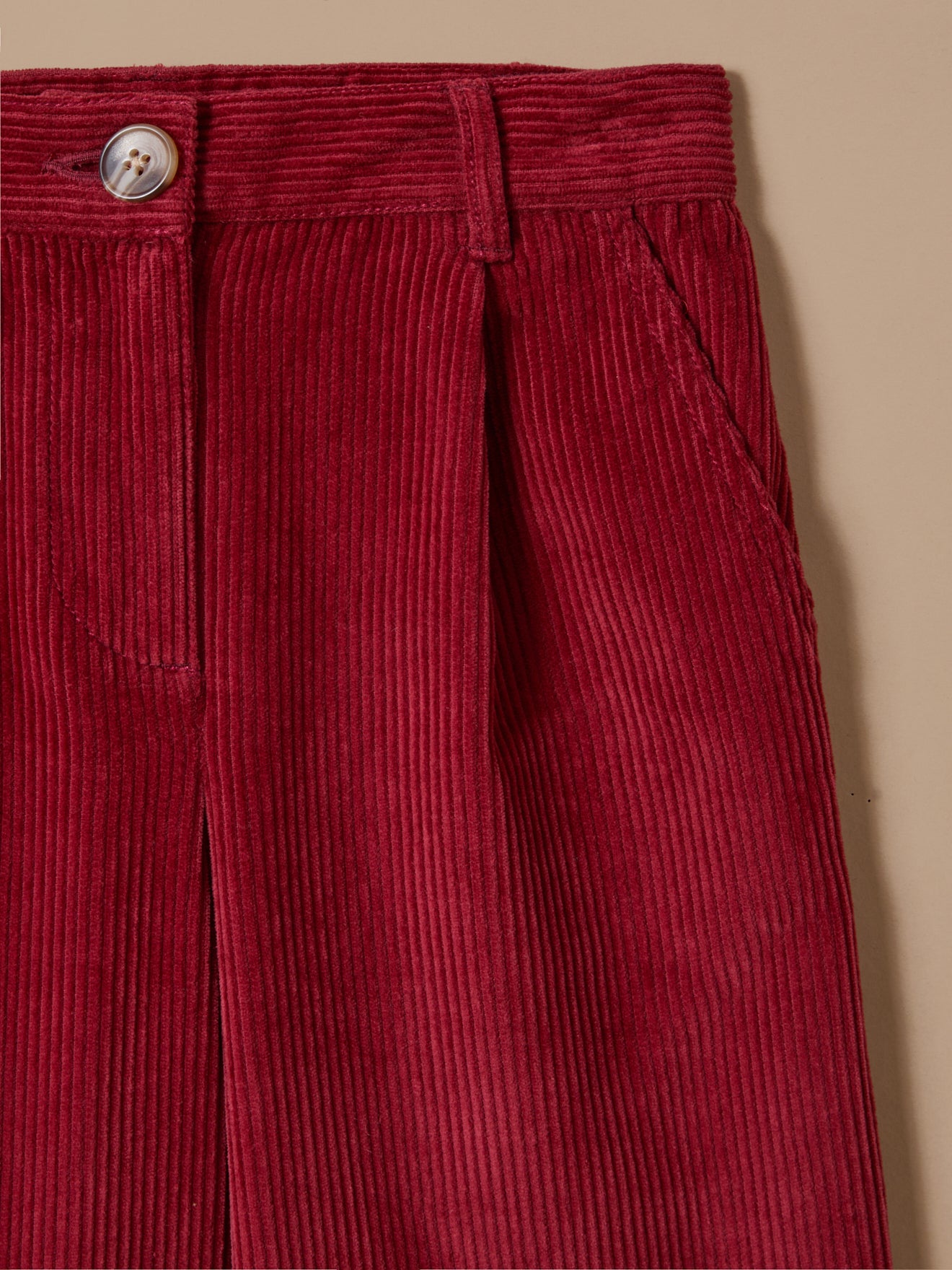 Flared meisjesbroek in velours