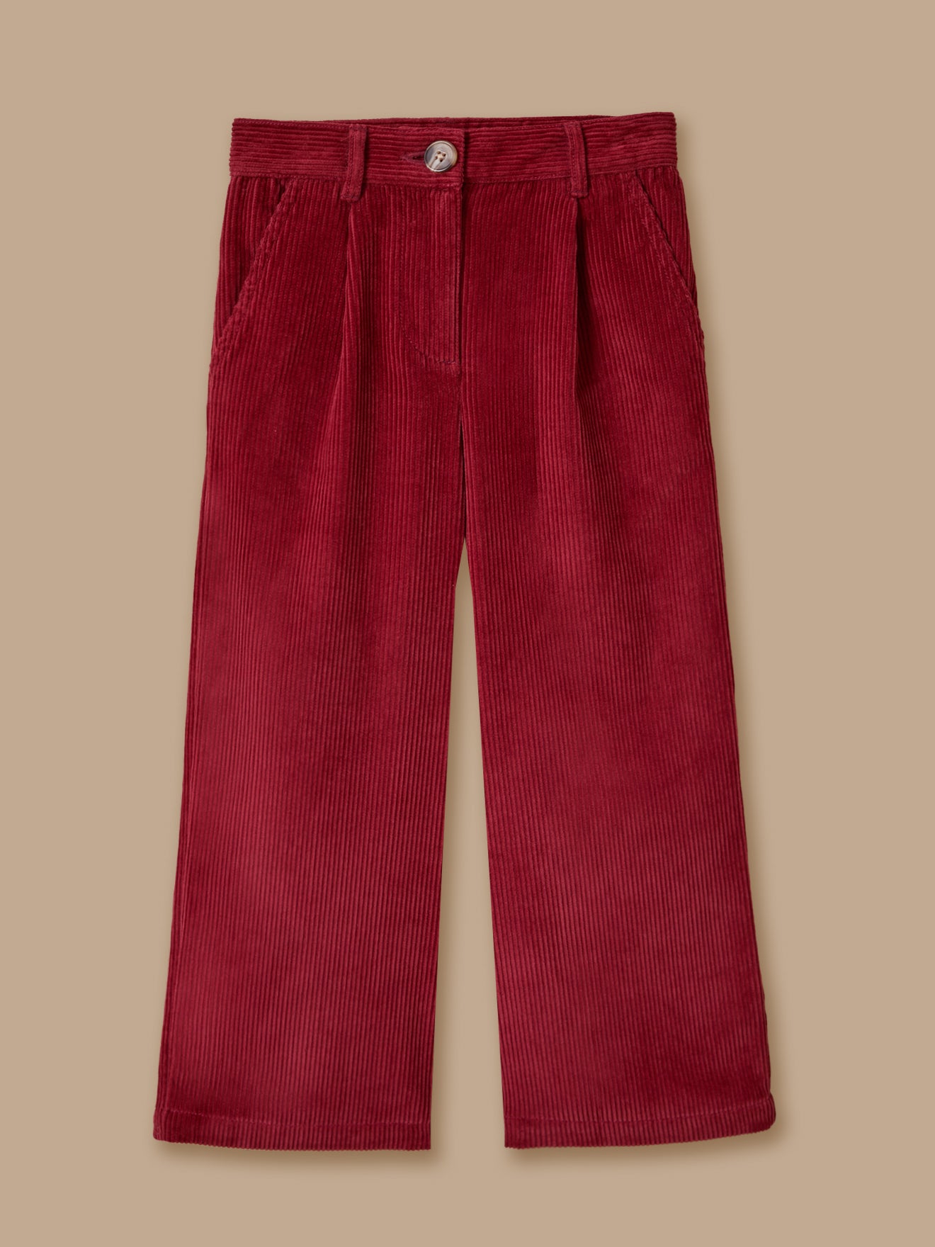 Flared meisjesbroek in velours