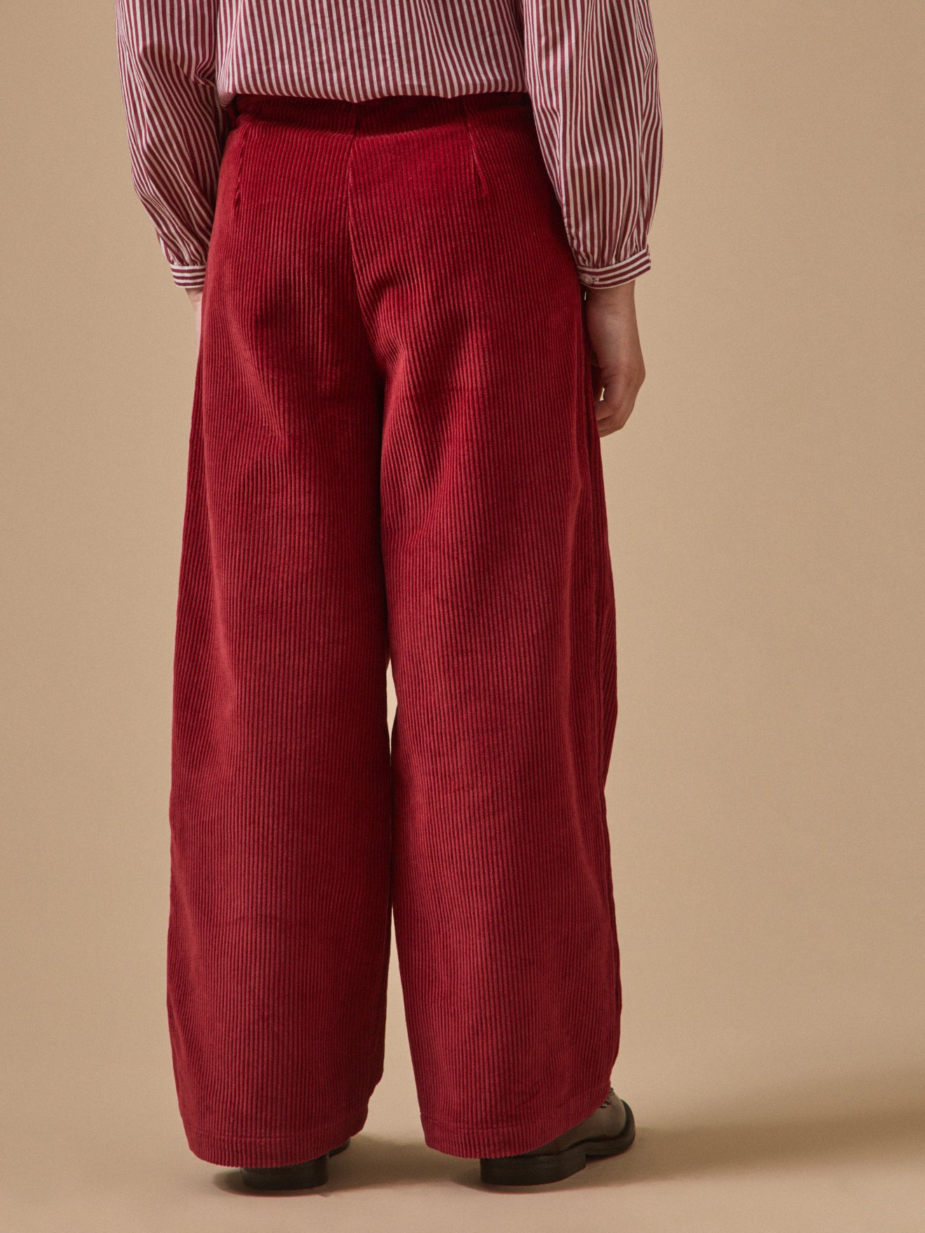 Flared meisjesbroek in velours