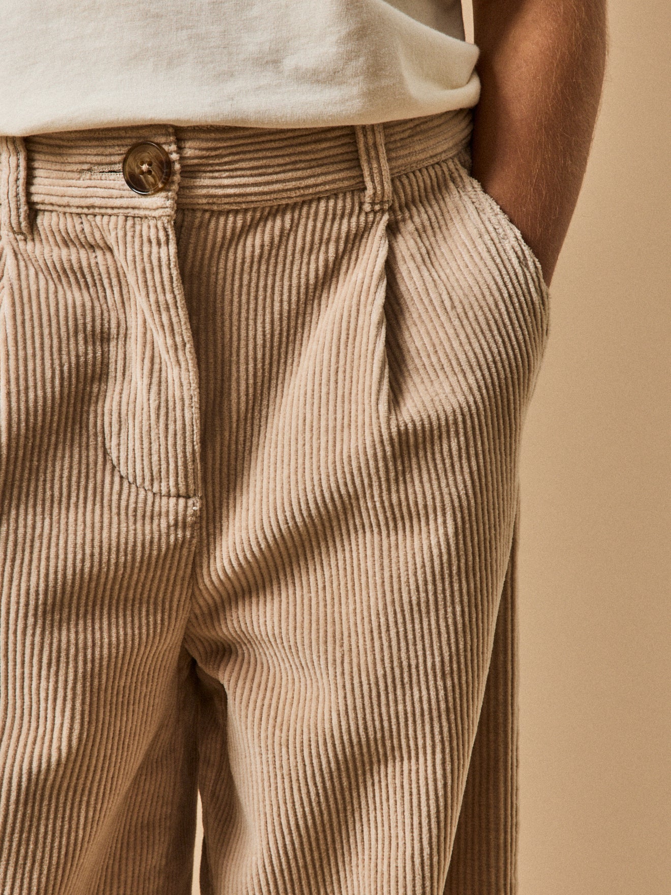 Flared meisjesbroek in velours