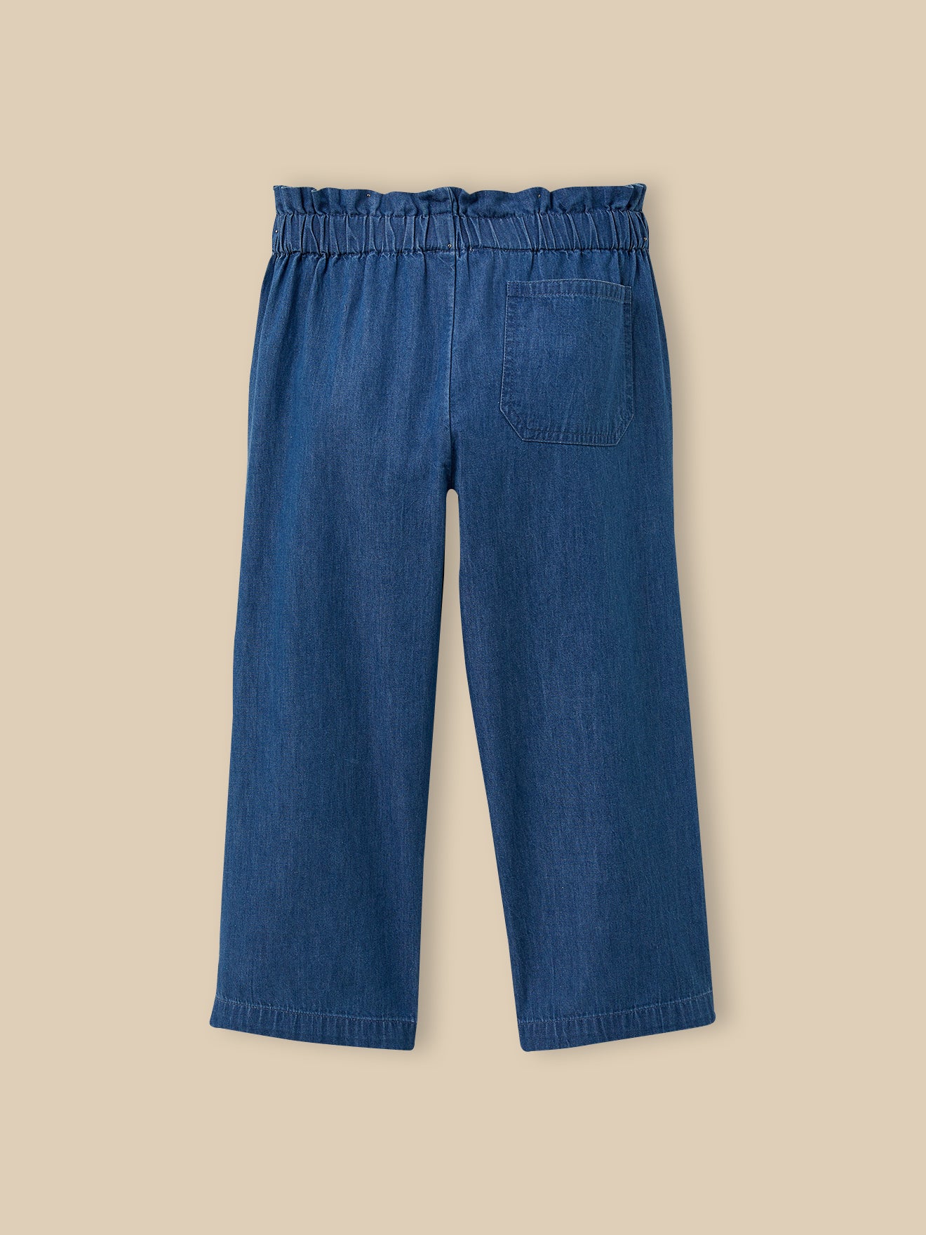 Pantalon large Fille en denim light