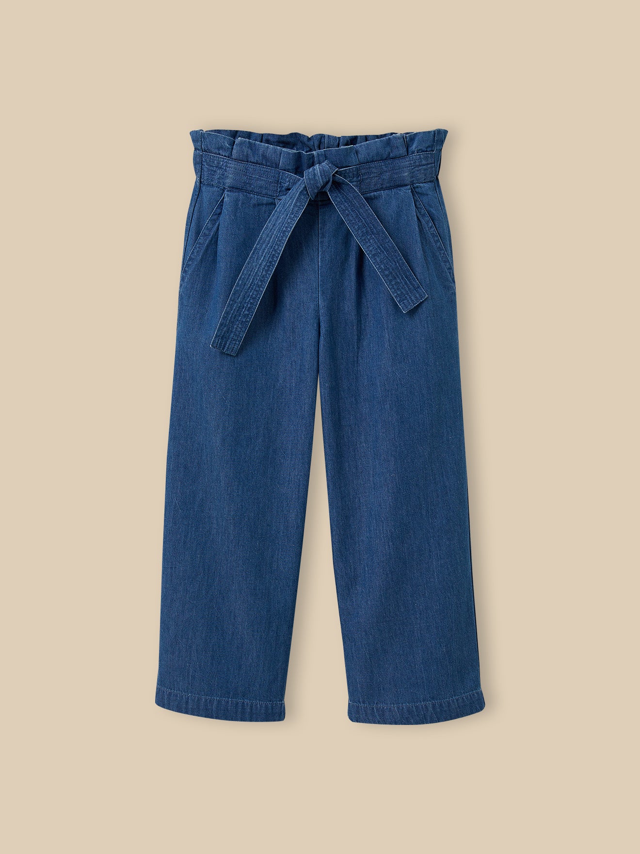 Pantalon large Fille en denim light
