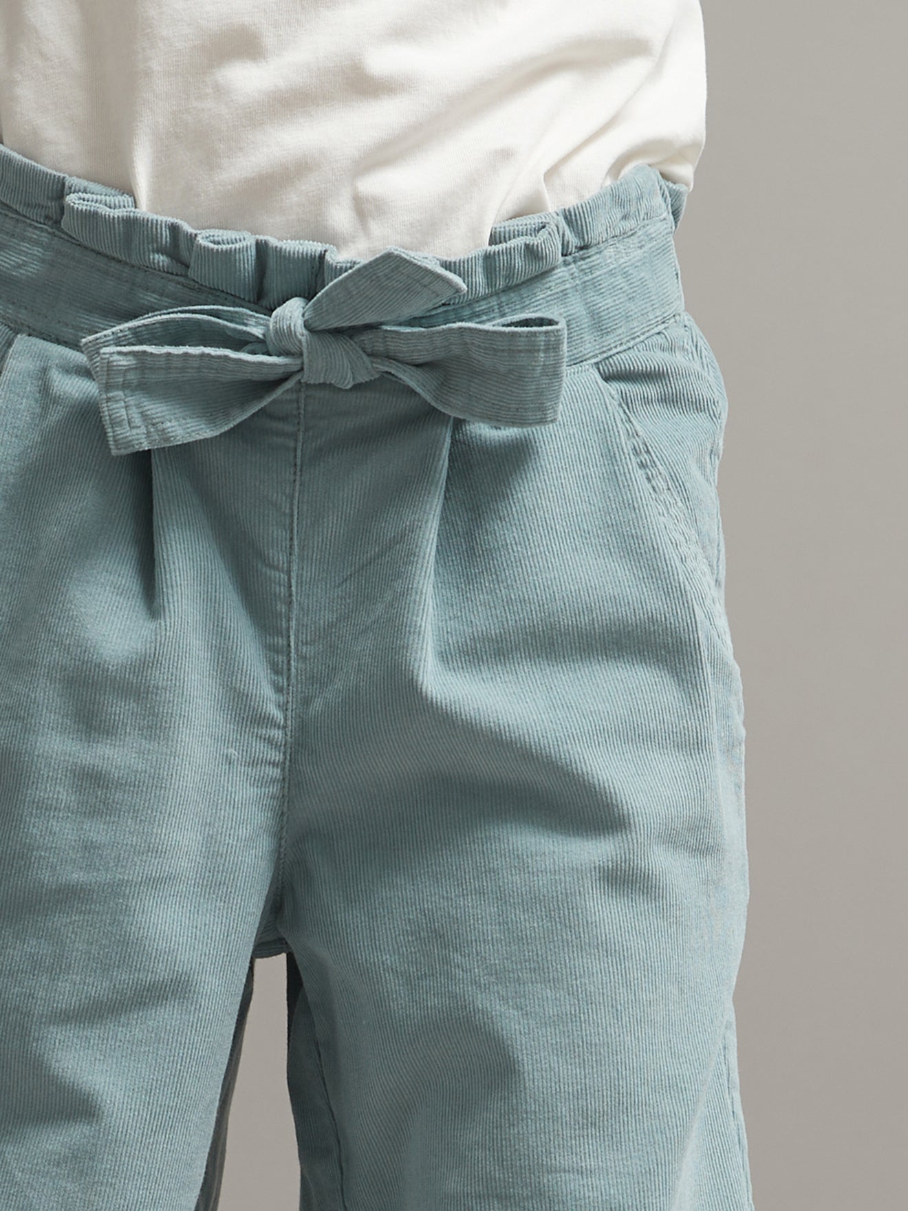 Pantalon large Fille en velours