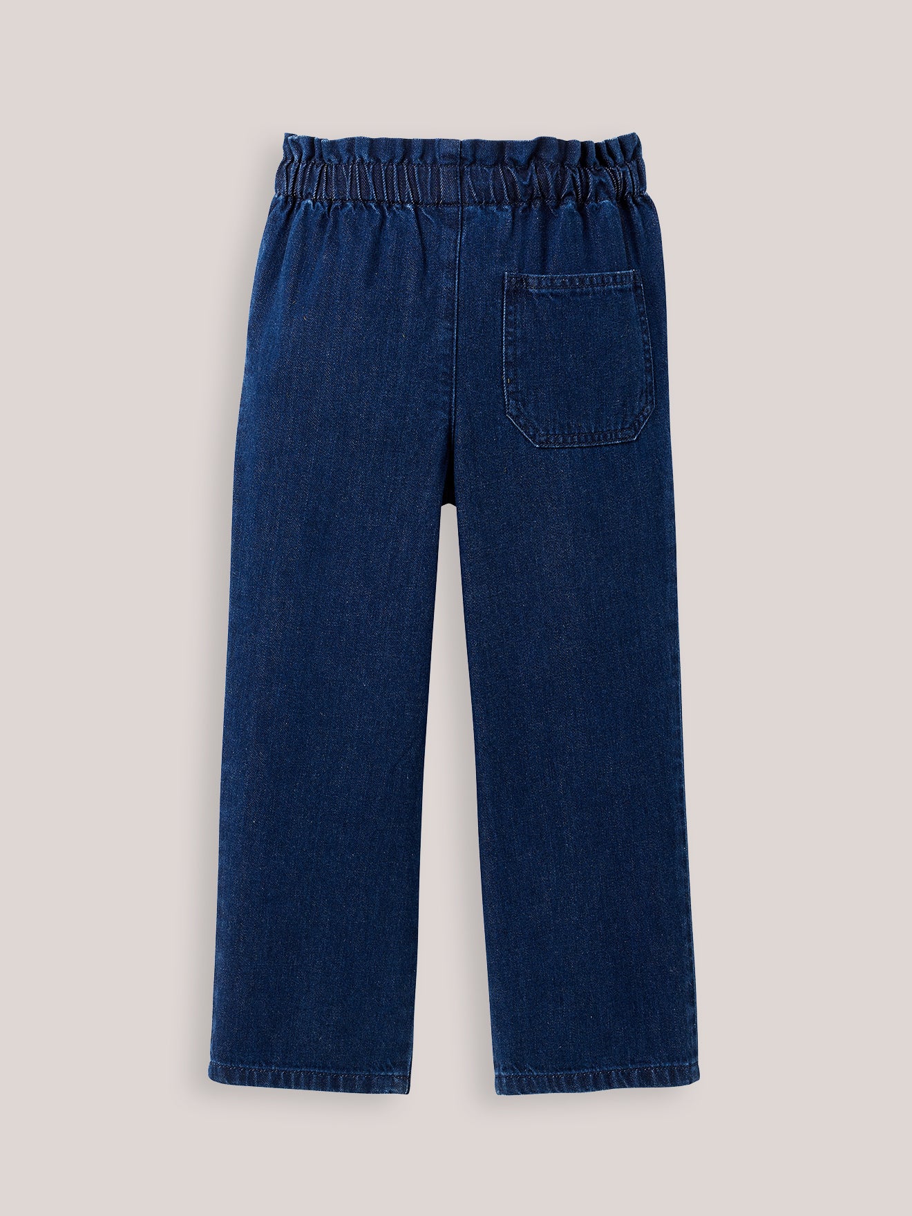 Wijde meisjesbroek in light denim