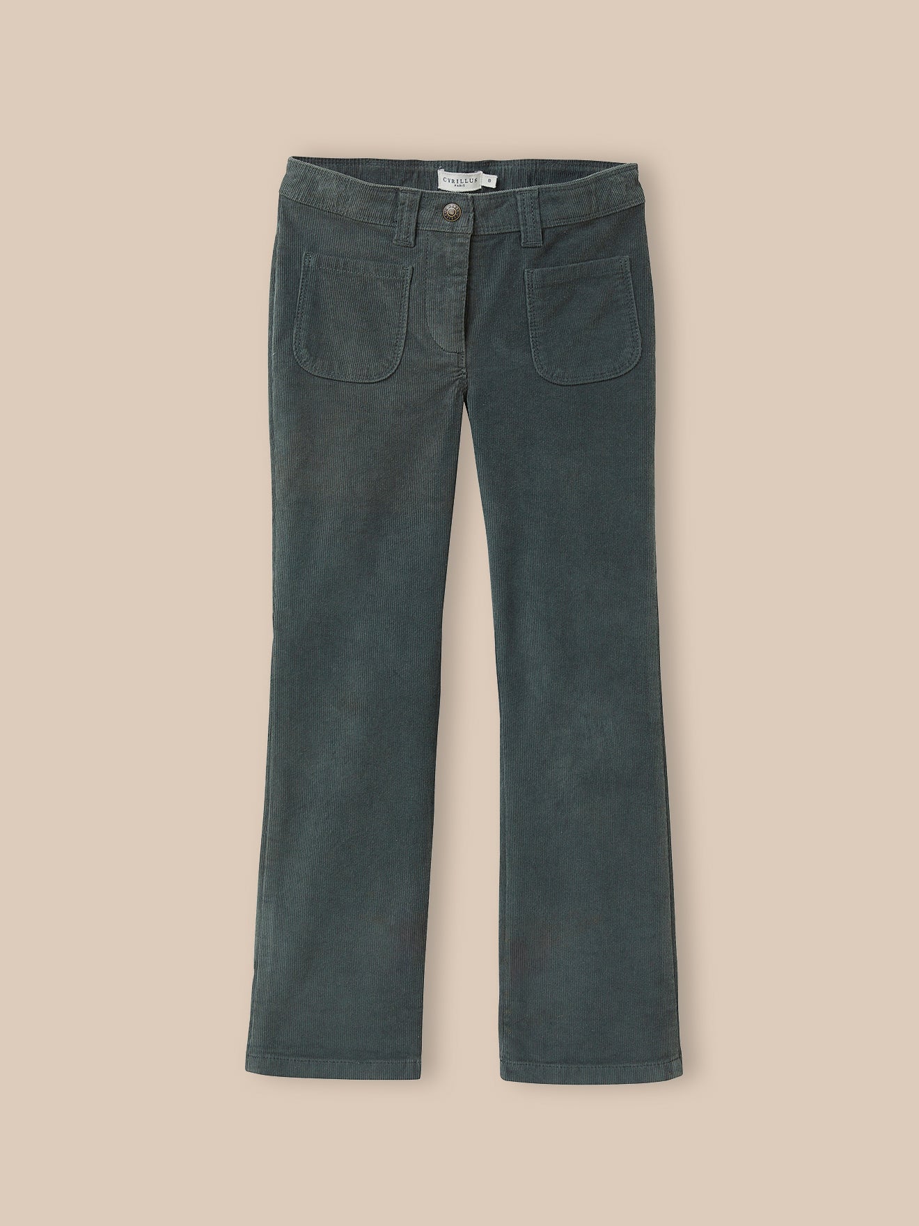 Pantalon flare Fille en velours
