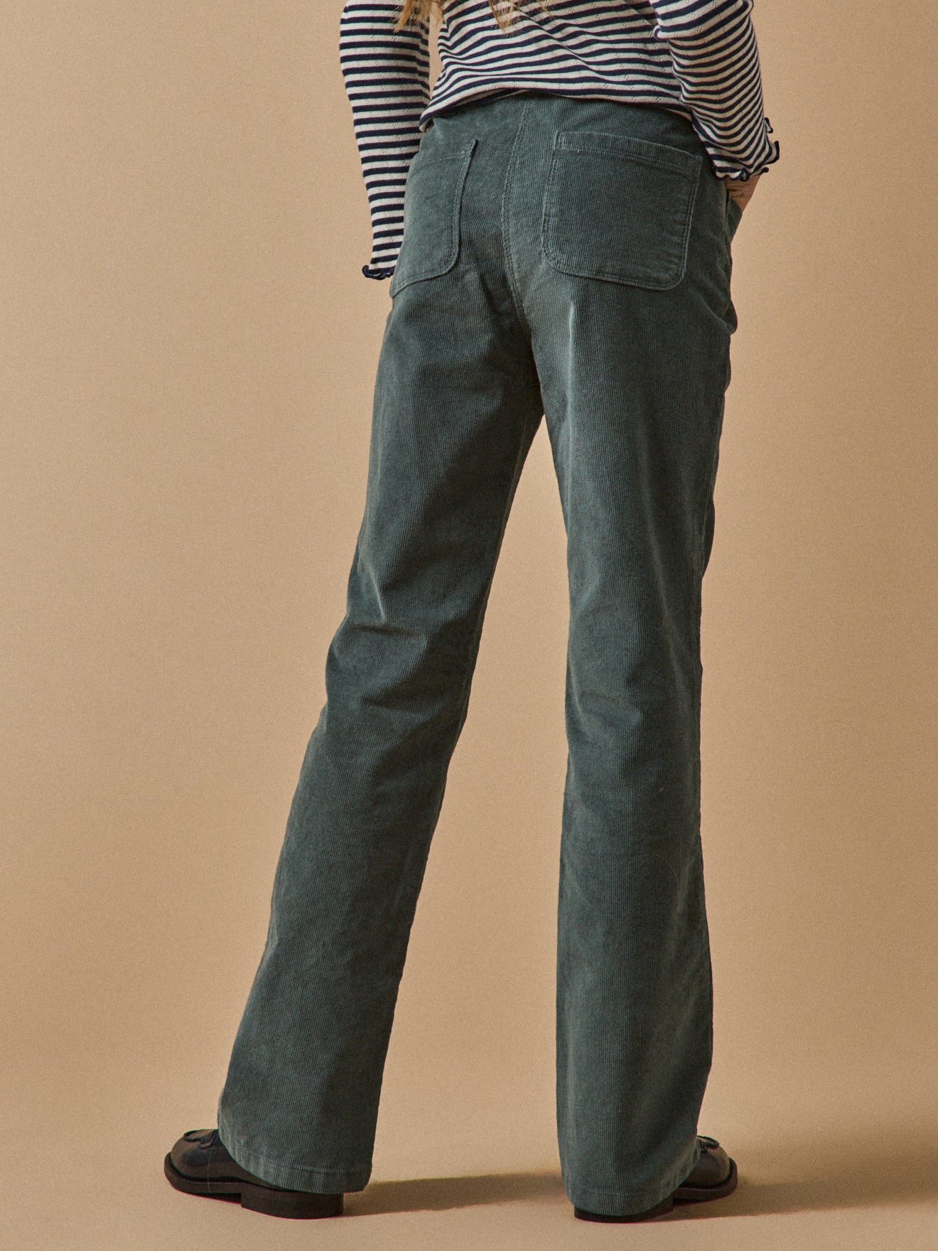 Pantalon flare Fille en velours