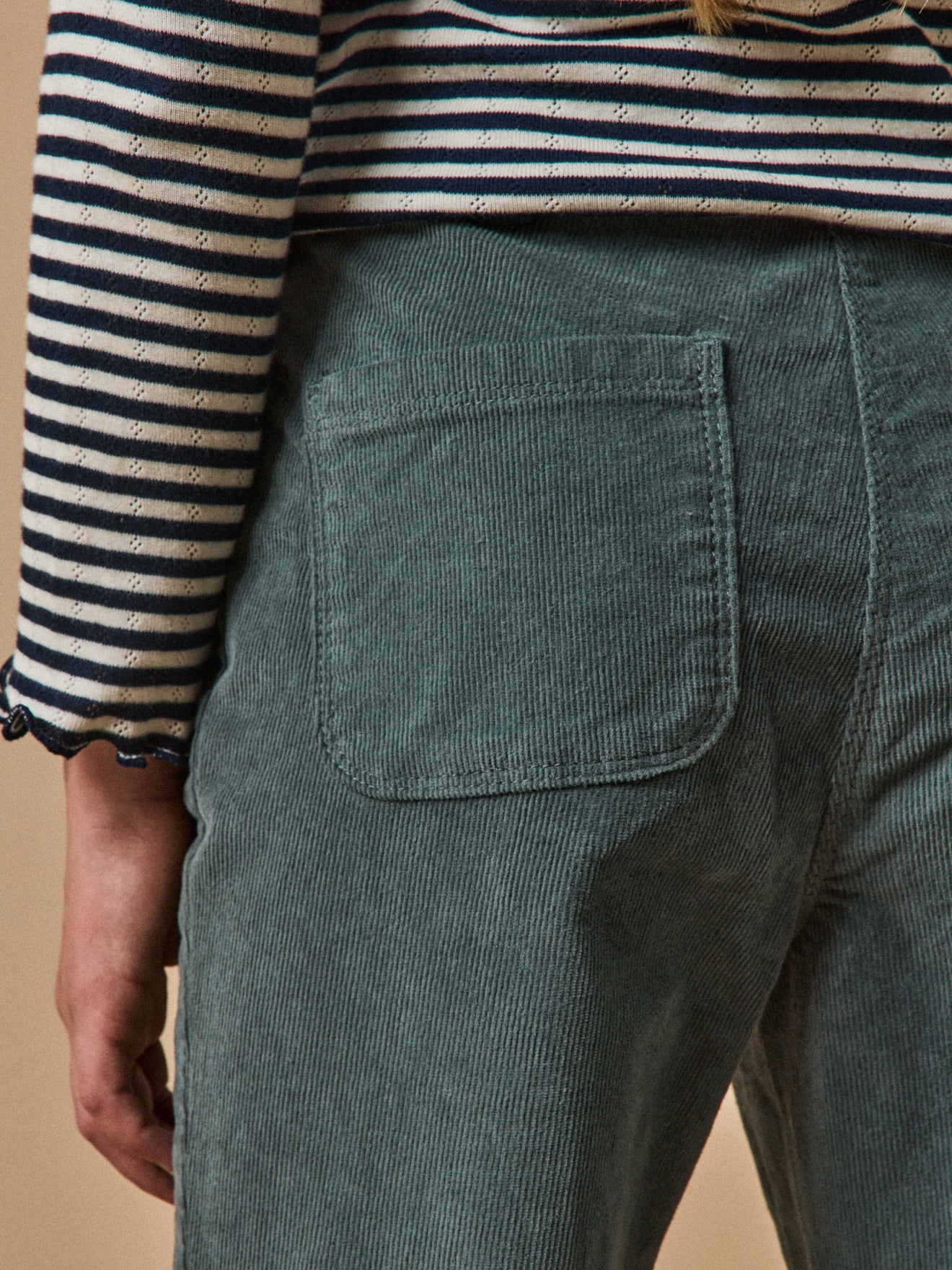 Pantalon flare Fille en velours